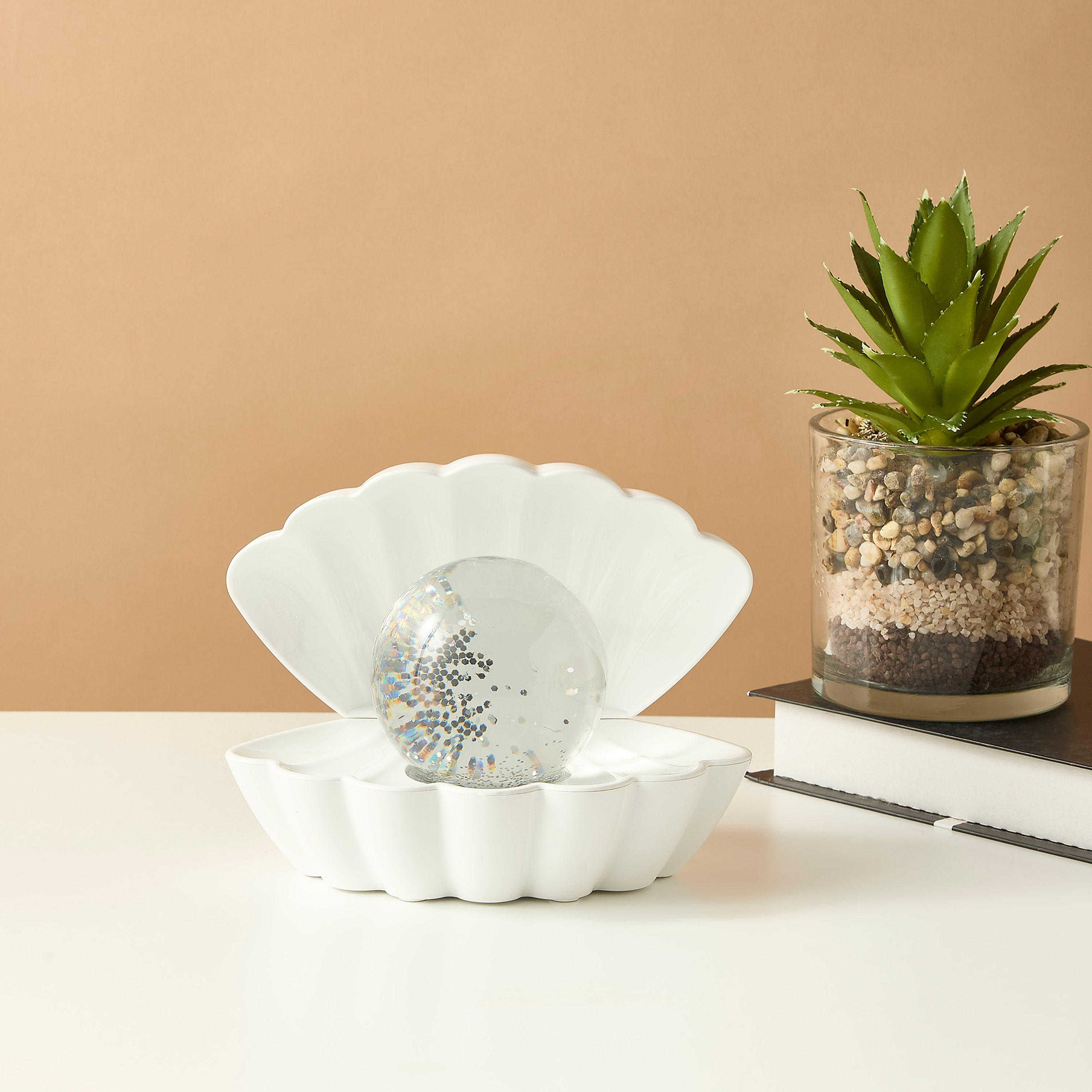 Pearl Shell Patterned Lamp with Glitter-household-decor-decorativeobjectsandsculptures-image-1