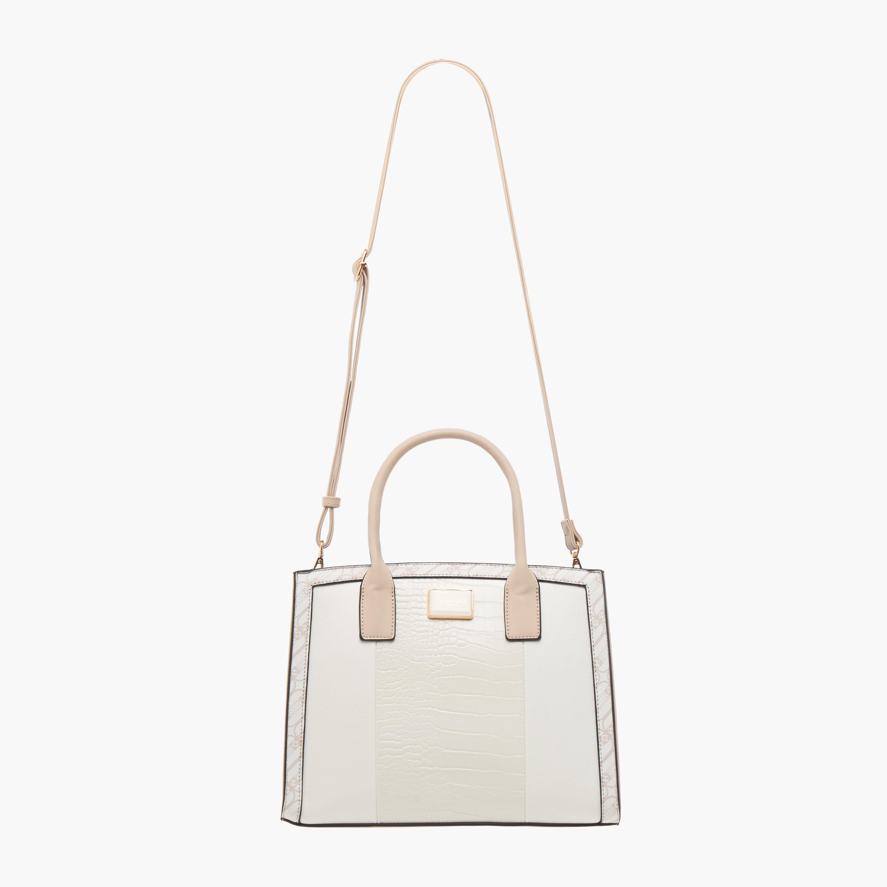 Charlotte Reid Textured Tote Bag with Top Handle and Detachable Strap-women-bagsandwallets-handbags-image-3