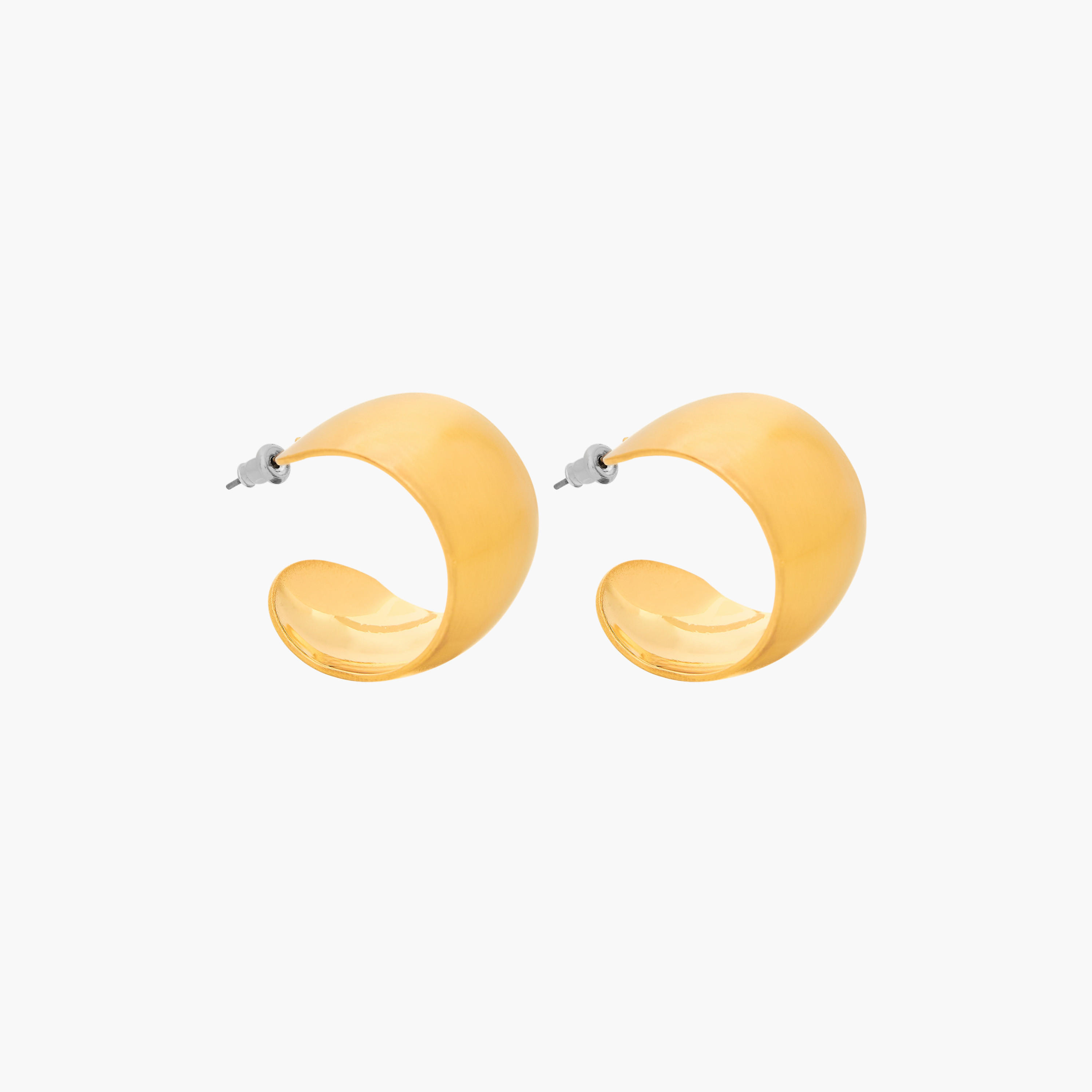 Solid Hoop Earring with Pushback Closure-women-watchesandjewellery-jewellery-earrings-image-2