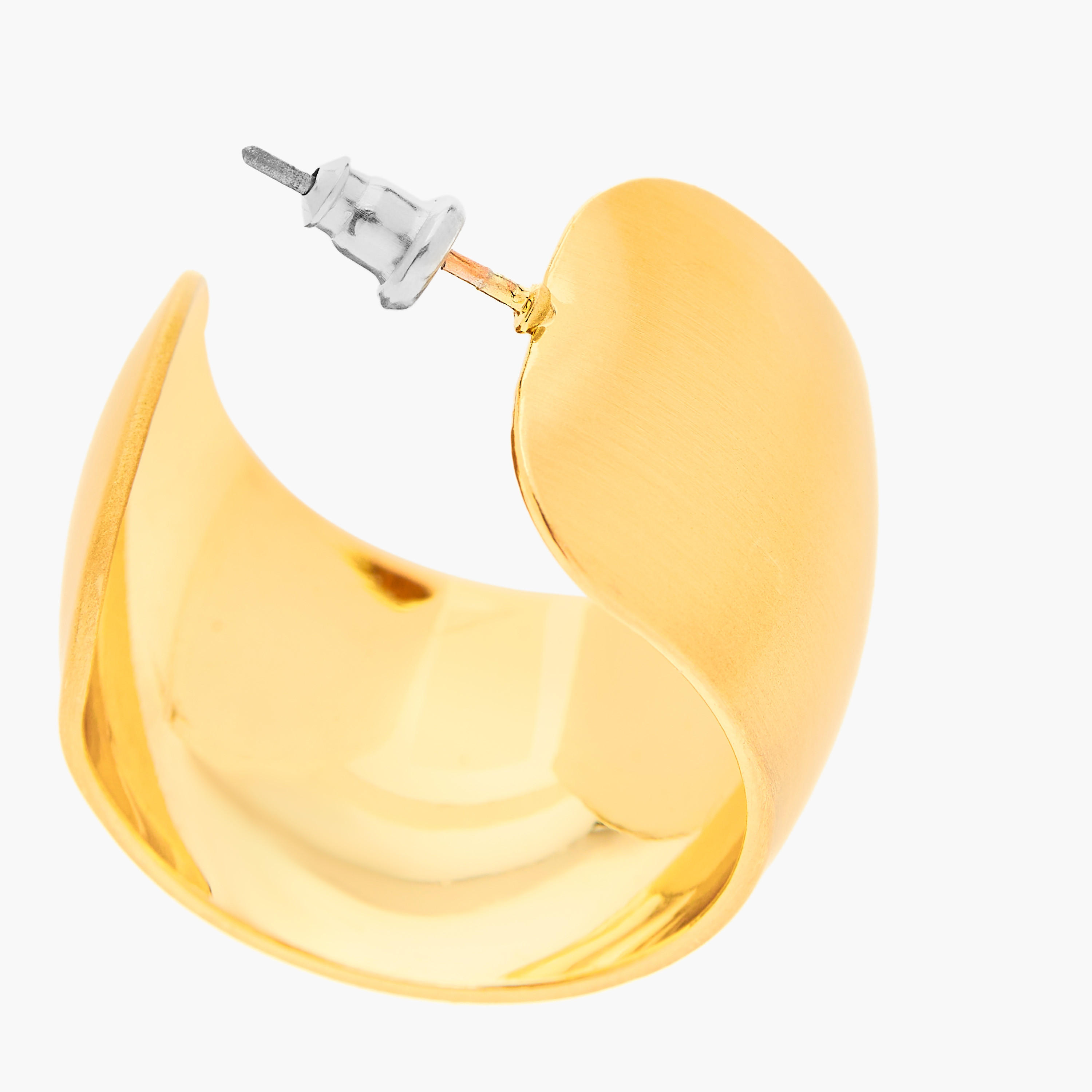 Solid Hoop Earring with Pushback Closure-women-watchesandjewellery-jewellery-earrings-image-4