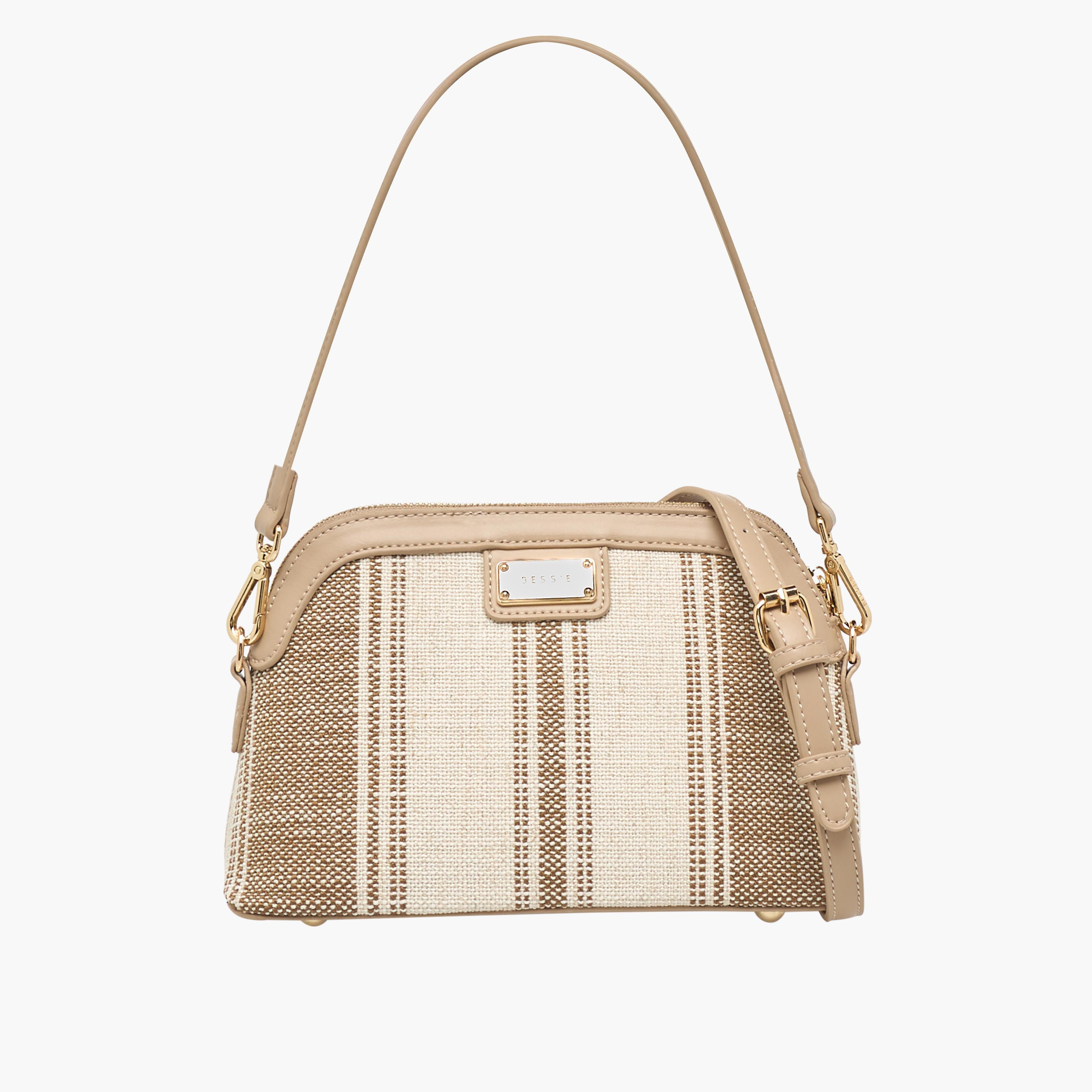 Bessie London Monogram Print Crossbody Bag with Detachable Strap-women-bagsandwallets-handbags-image-1