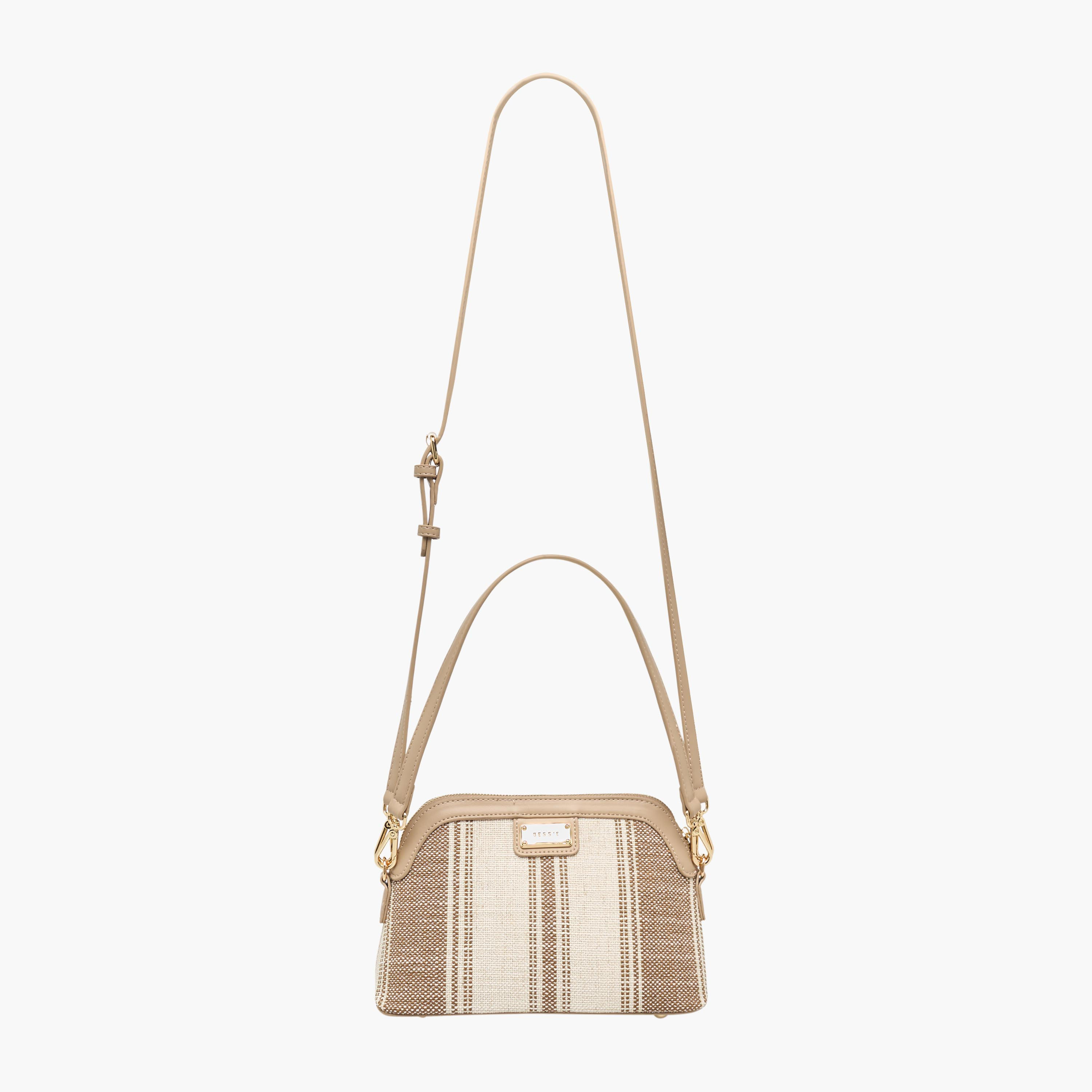 Bessie London Monogram Print Crossbody Bag with Detachable Strap-women-bagsandwallets-handbags-image-3