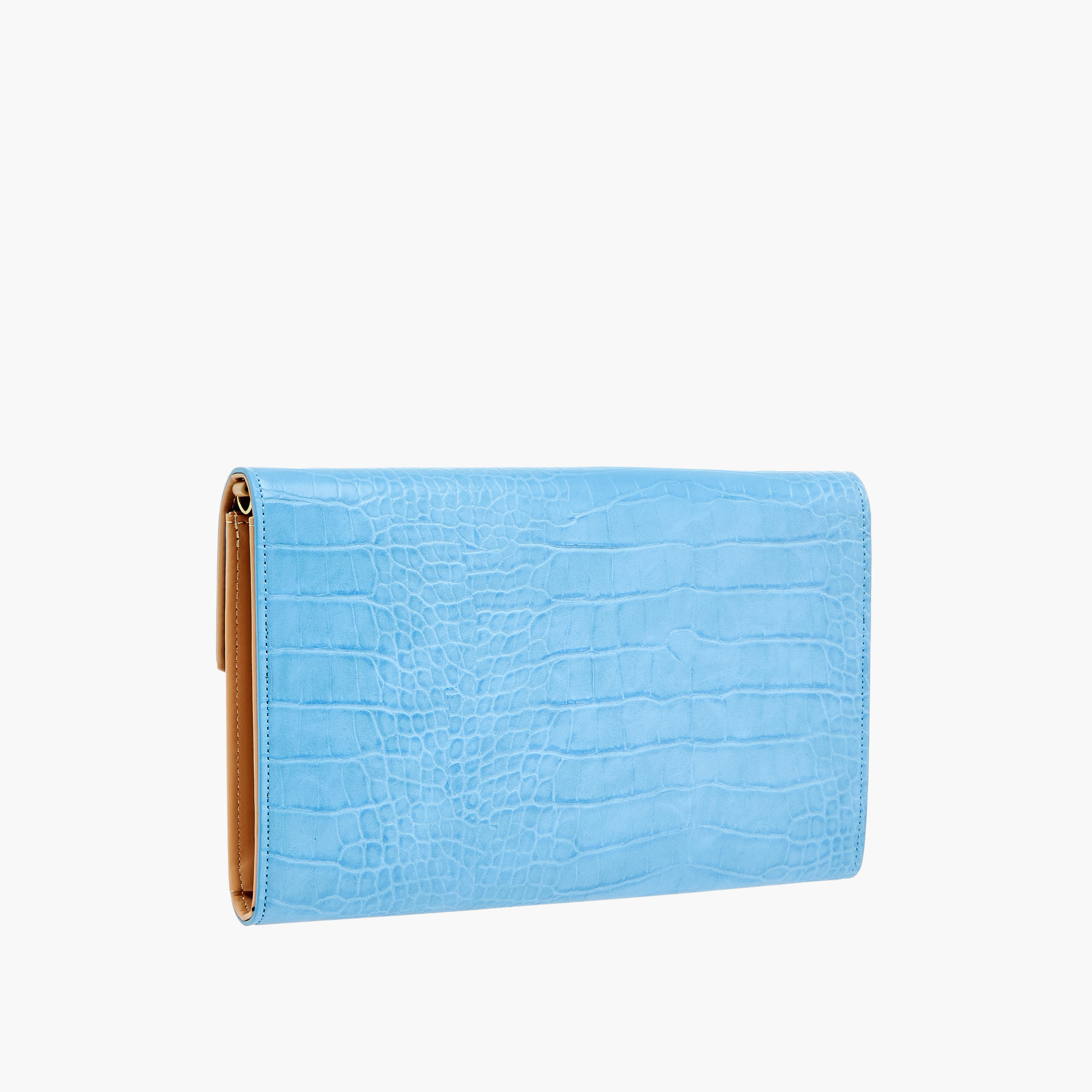 شنطة كلاتش بملمس جلد حيوانات وحزام سلسلة قابل للفصل من ساشا-women-bagsandwallets-handbags-image-4