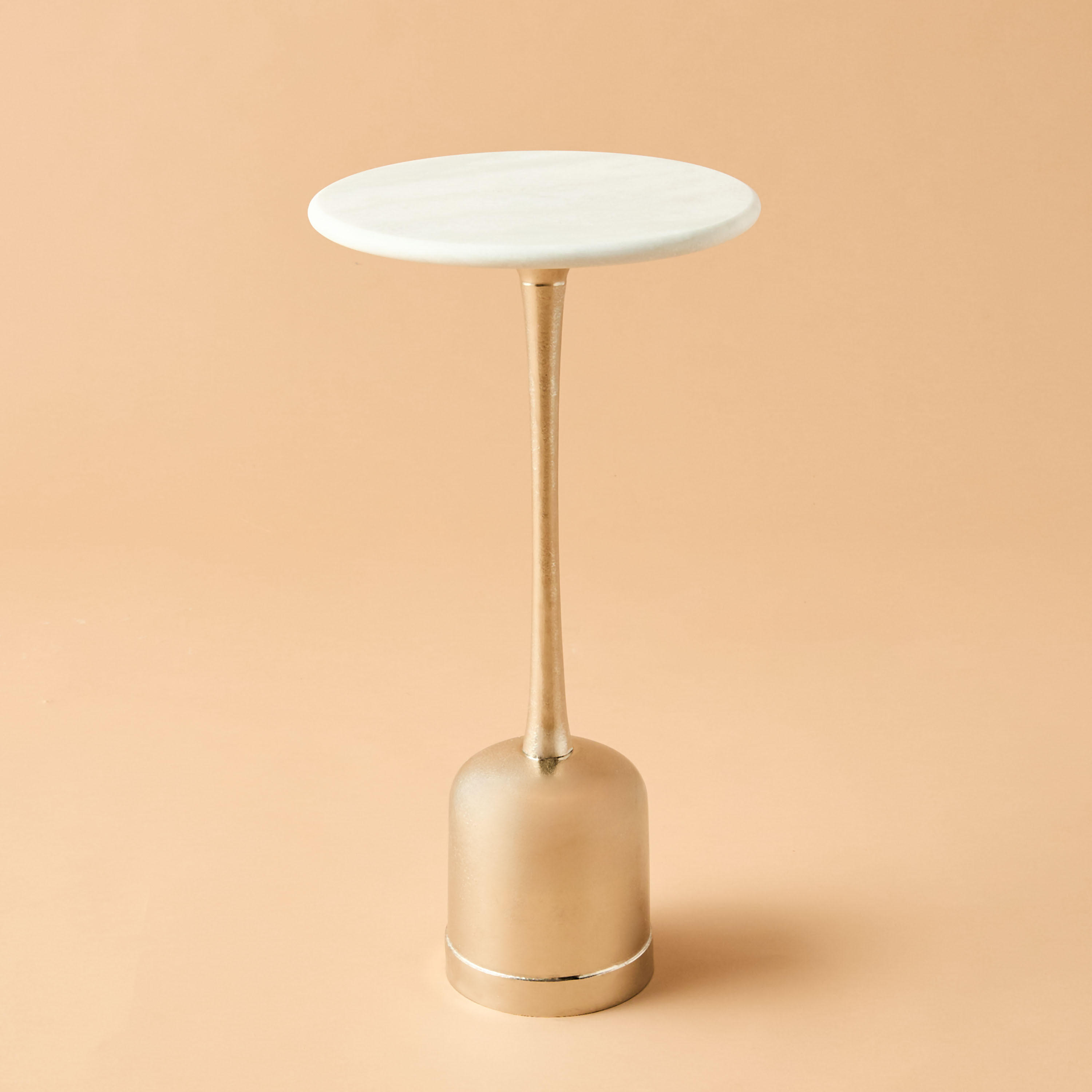 Marble Top Pedestal Table - 30x57 cms-furniture-livingroom-sideandendtables-image-2