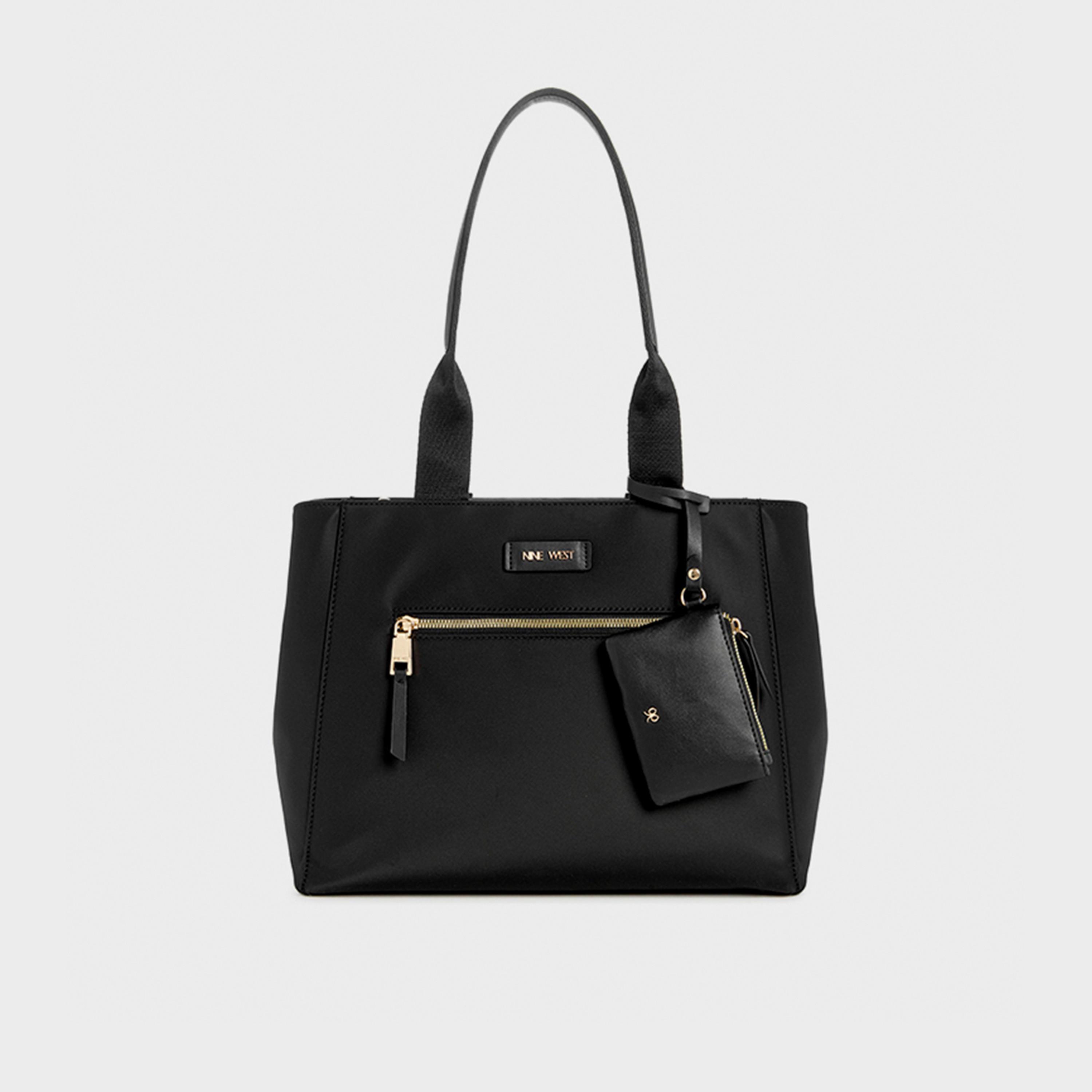 ناين ويست- شنطة توت سادة بمقبضين مع إغلاق بسحاب-women-bagsandwallets-handbags-image-1