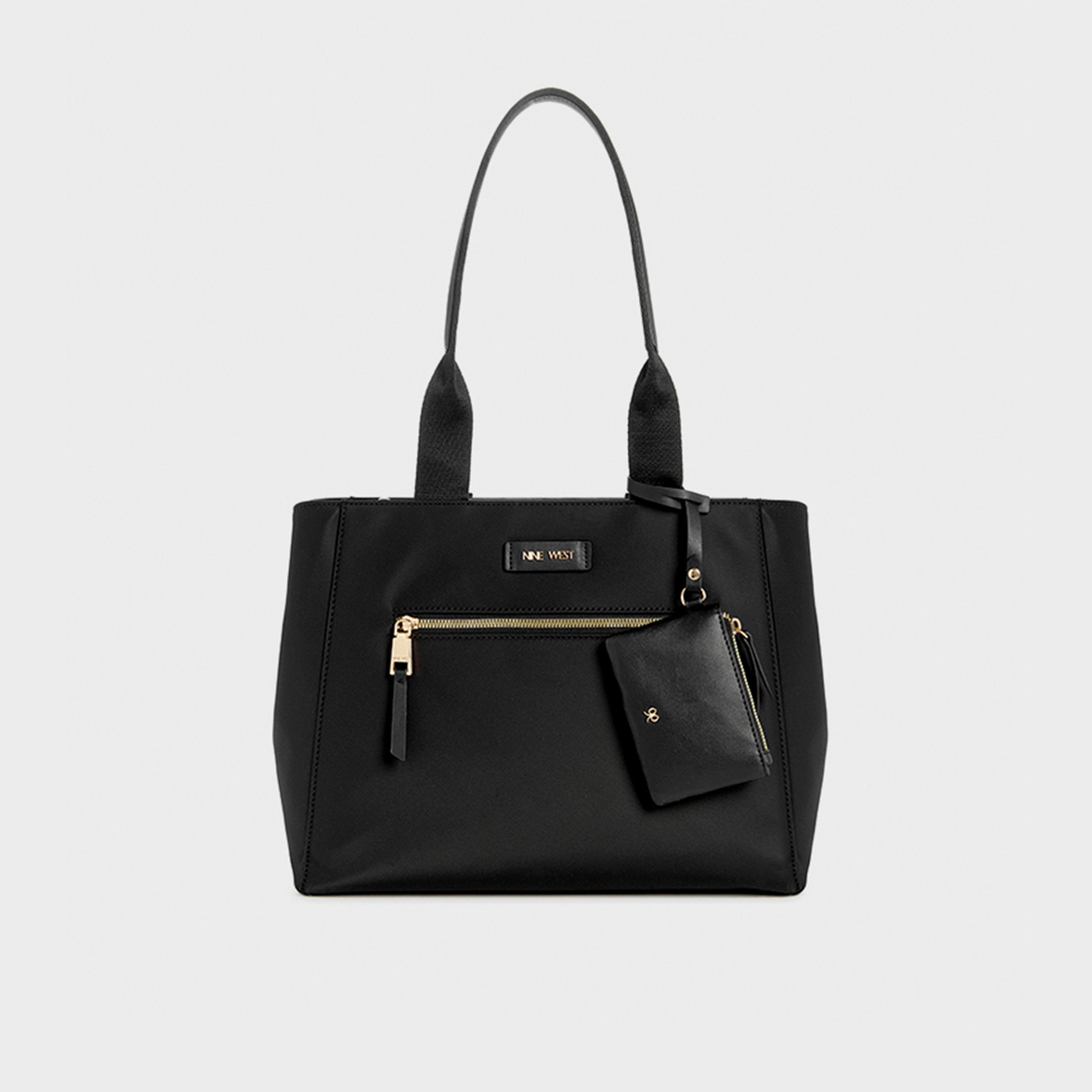 ناين ويست- شنطة توت سادة بمقبضين مع إغلاق بسحاب-women-bagsandwallets-handbags-image-1