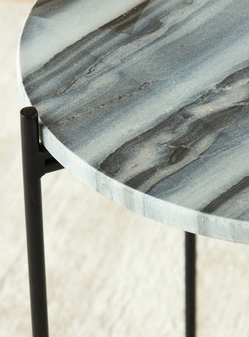 Marble Top Accent Table - 35x46 cms-furniture-livingroom-sideandendtables-image-3