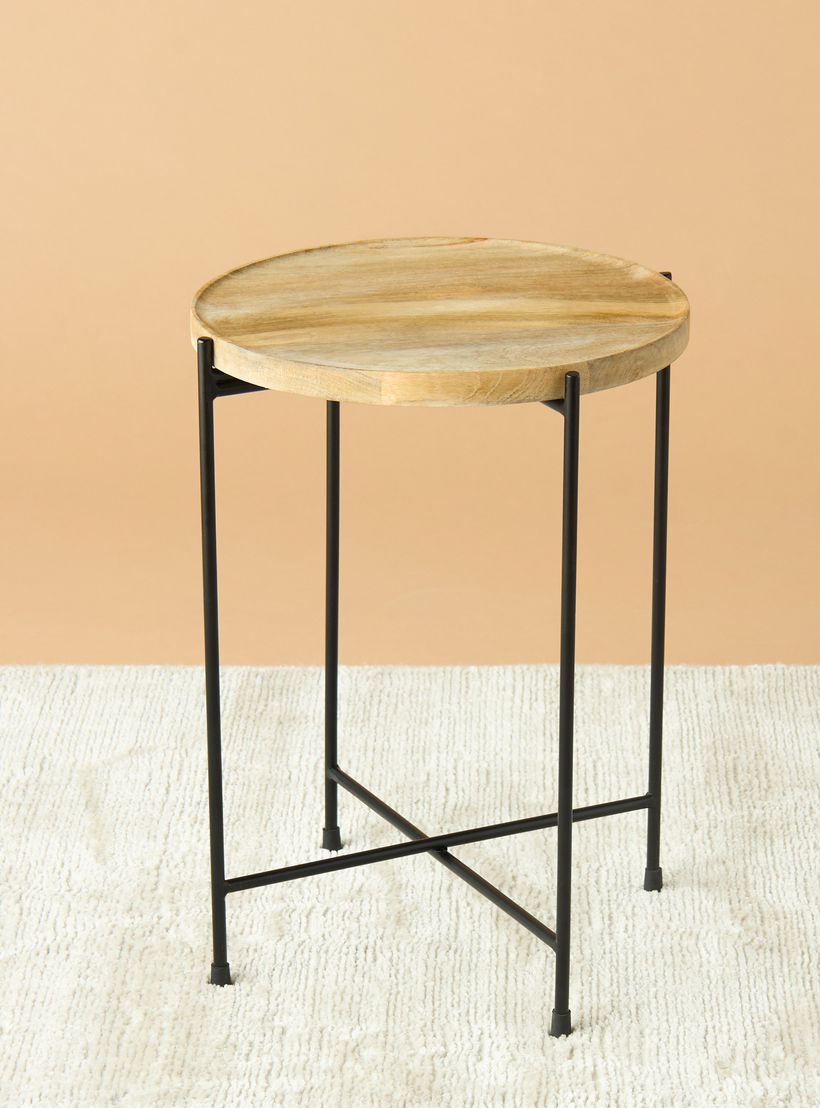 Marble Top Accent Table - 35x46 cms-furniture-livingroom-sideandendtables-image-2