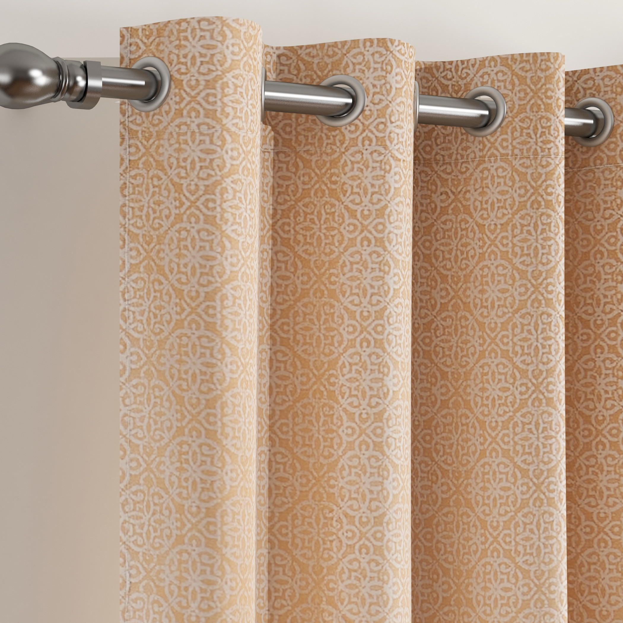 Damask Jacquard 2-Piece Curtain Set - 135x240 cms-household-windows-curtains-image-2