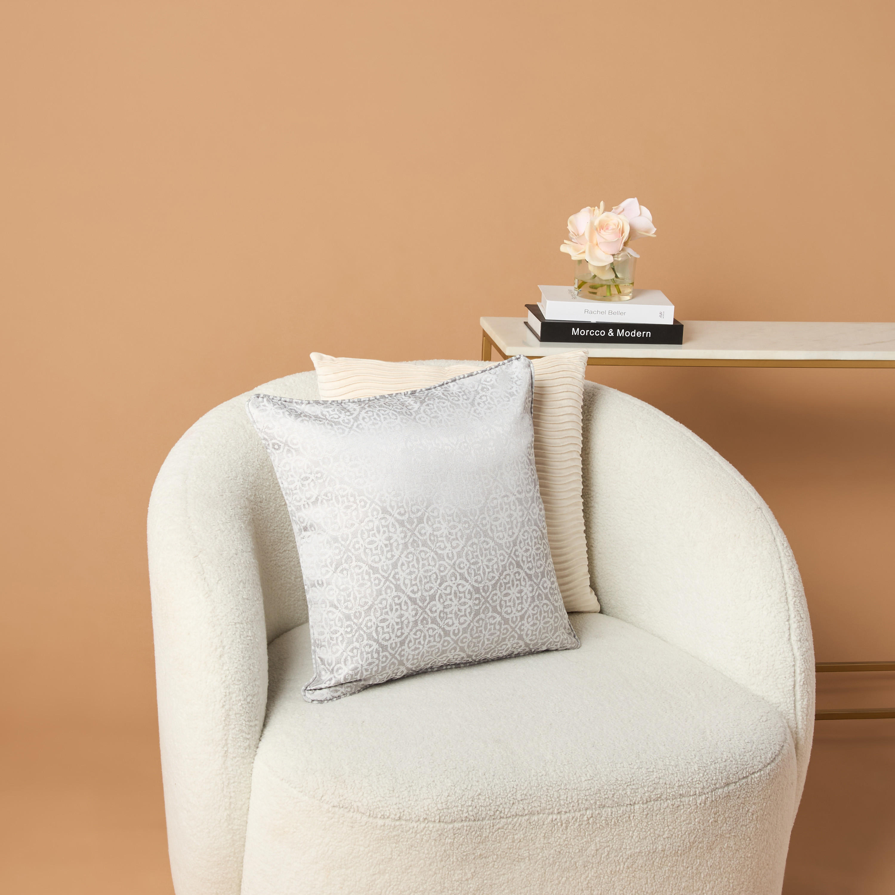 Damask Jacquard Cushion Cover - 45x45 cms-household-cushionsandthrows-cushioncovers-image-1