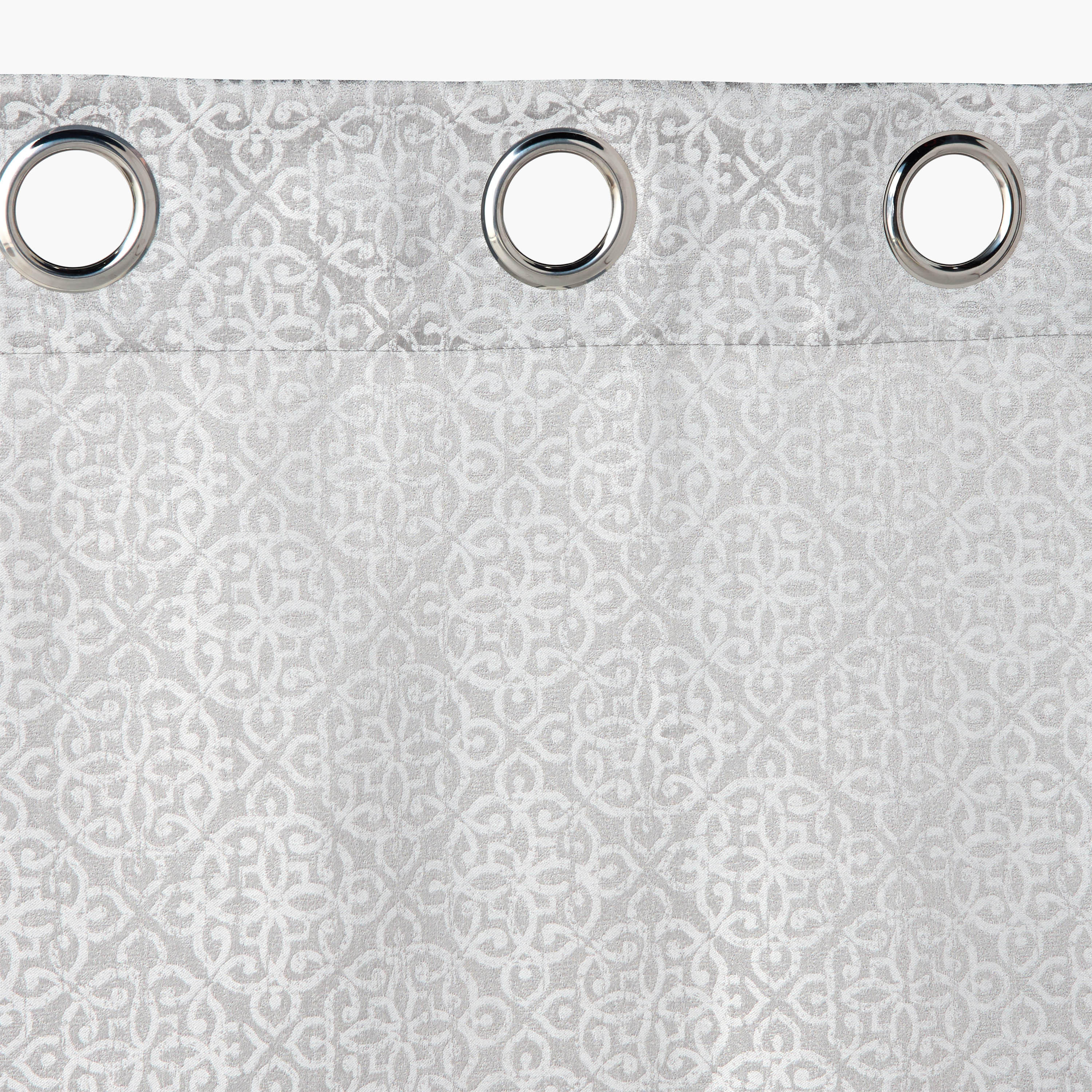 Damask 2-Piece Jacquard Curtain Set - 135x240 cms-household-windows-curtains-image-2