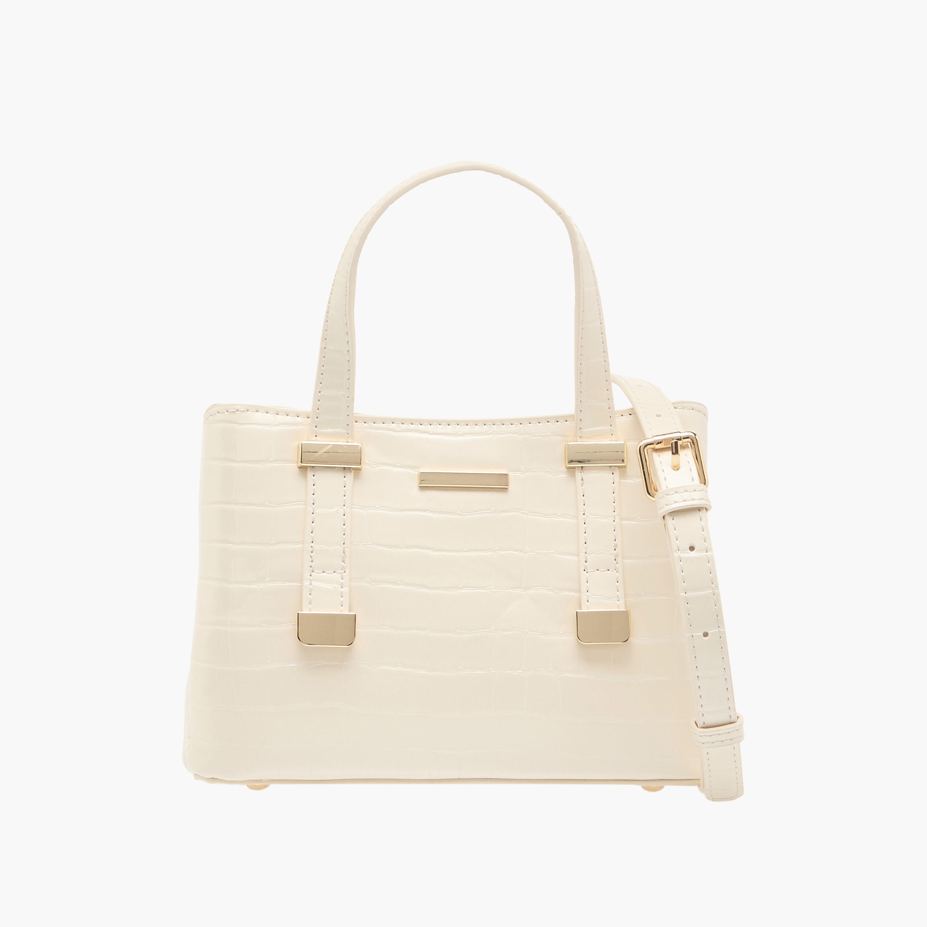 شنطة بملمس جلد حيوانات وسحاب إغلاق ومقابض من ساشا-women-bagsandwallets-handbags-image-1