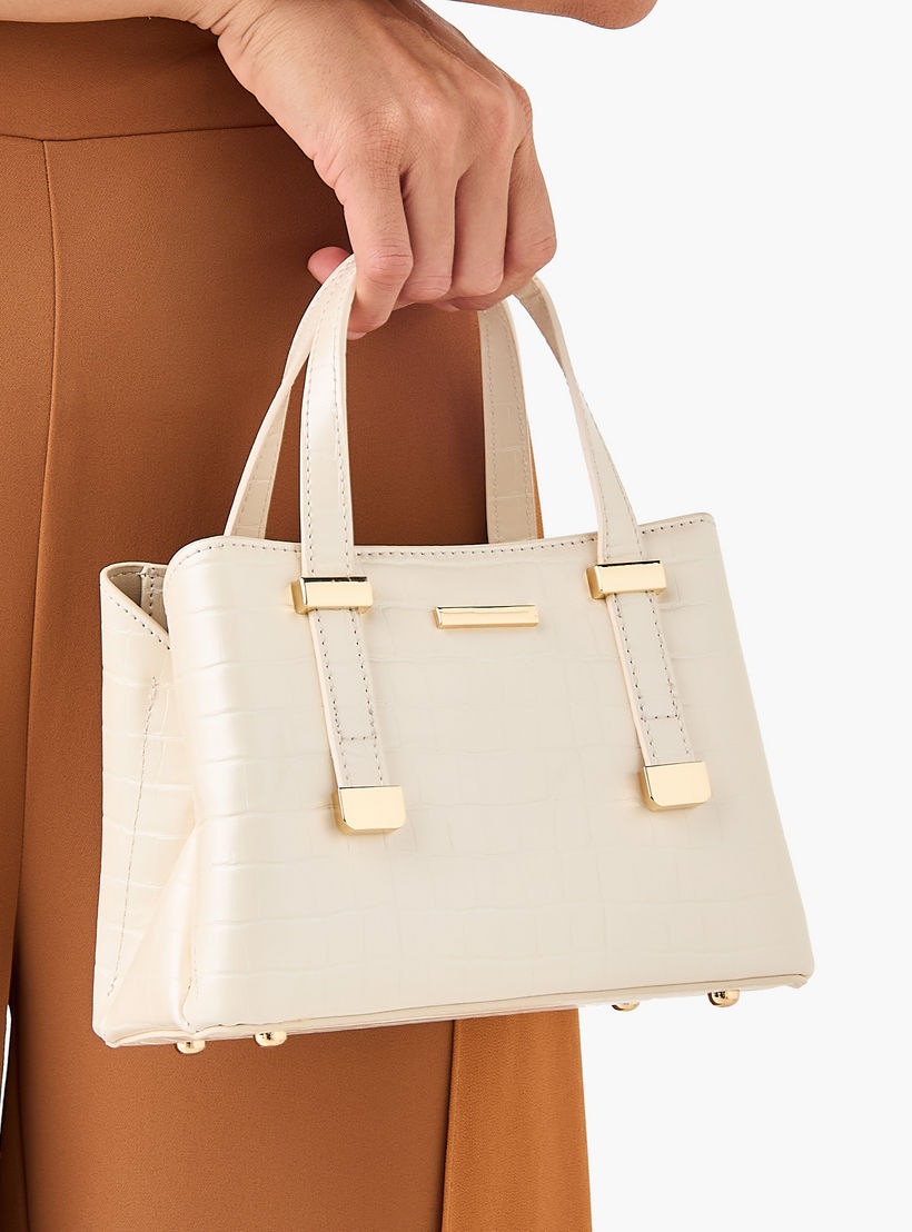 شنطة بملمس جلد حيوانات وسحاب إغلاق ومقابض من ساشا-women-bagsandwallets-handbags-image-2