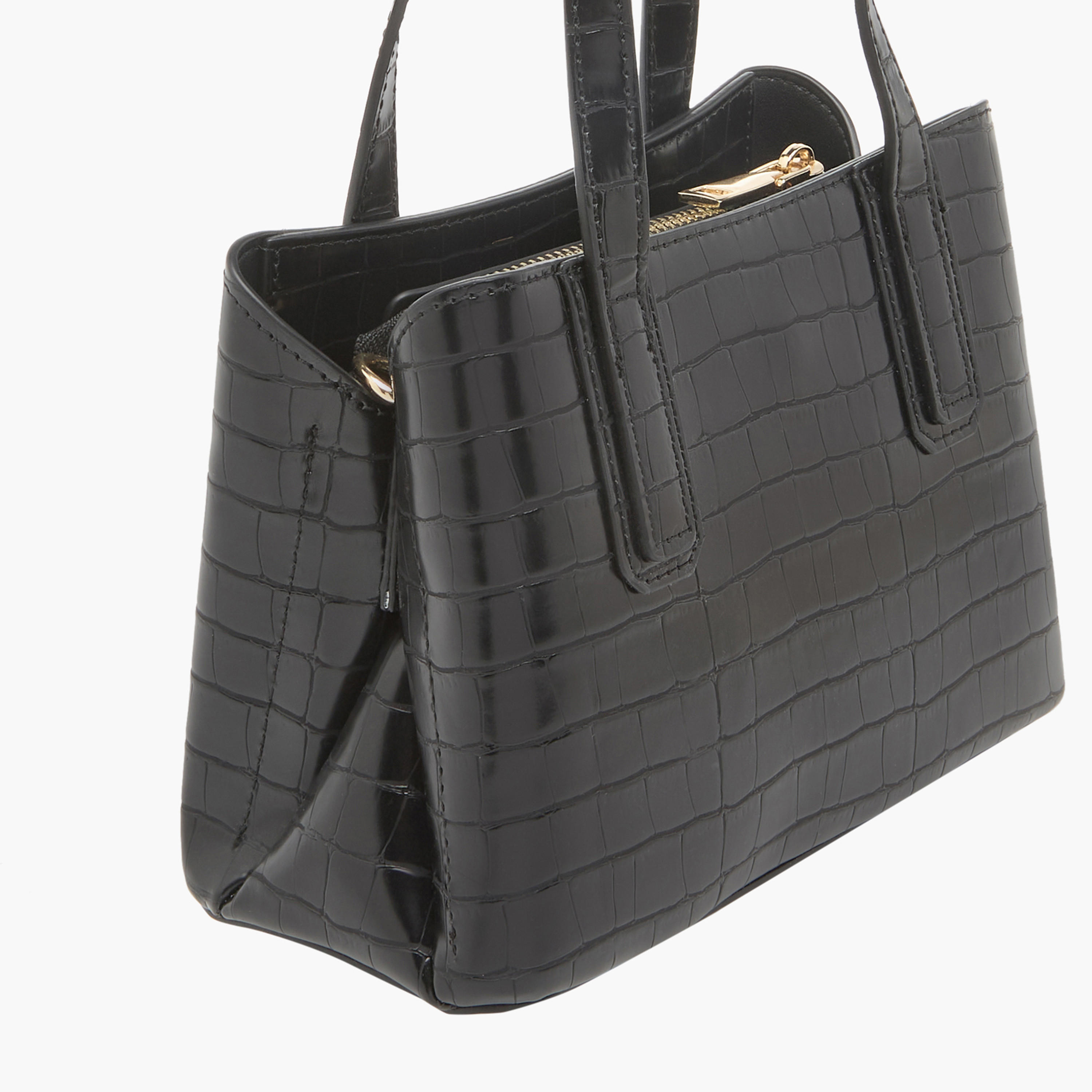 Sasha Animal Textured Tote Bag with Zip Closure and Handles-women-bagsandwallets-handbags-image-6