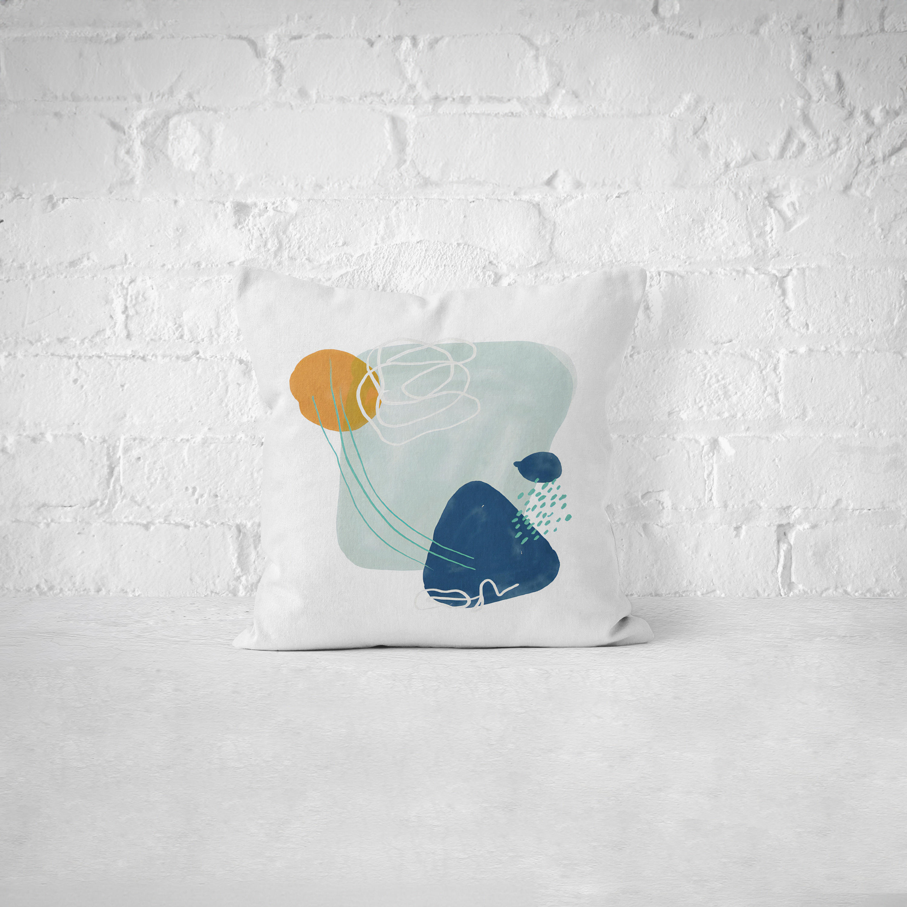 Karleen Decor Abstract Print Velvet Cushion Cover - 45x45 cm-household-cushionsandthrows-cushioncovers-image-2