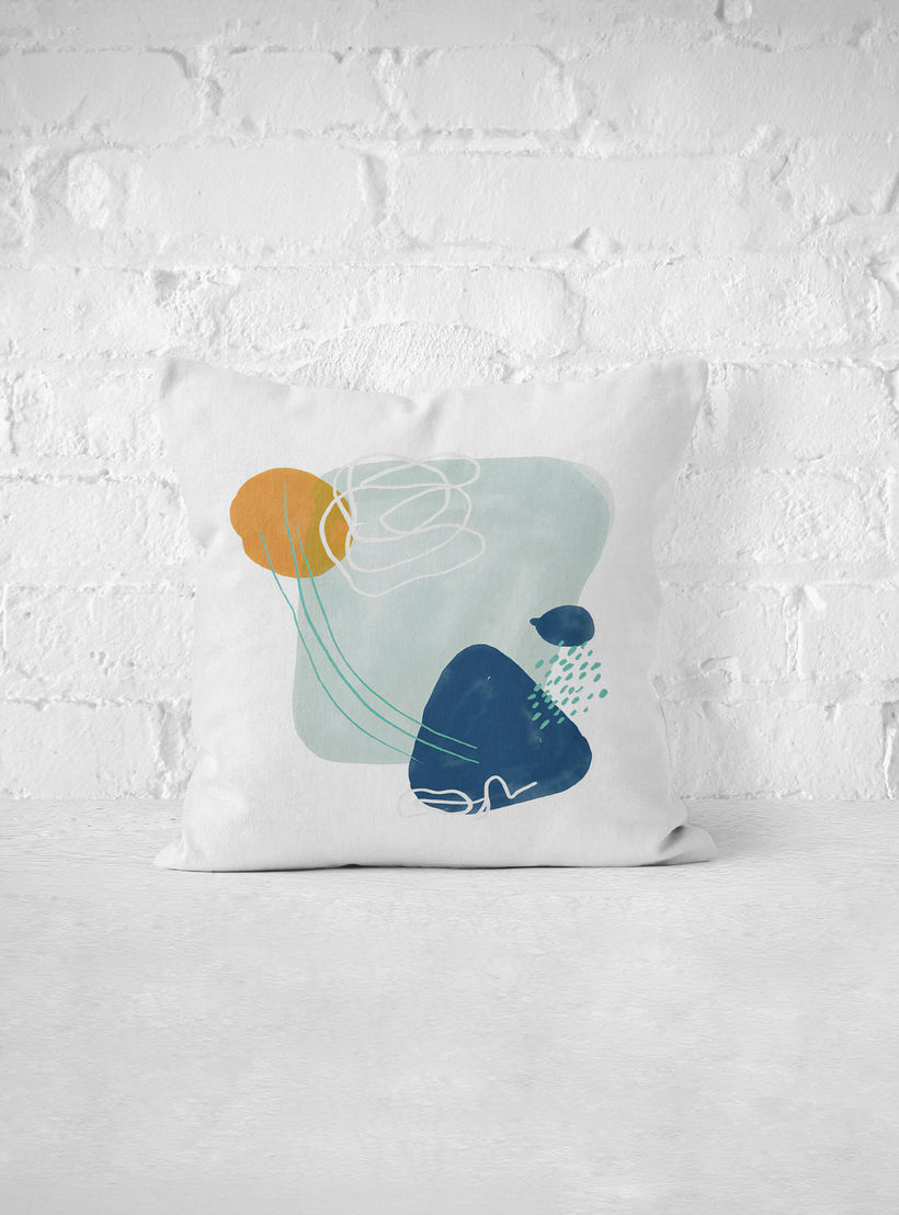 Karleen Decor Abstract Print Velvet Cushion Cover - 45x45 cm-household-cushionsandthrows-cushioncovers-image-2