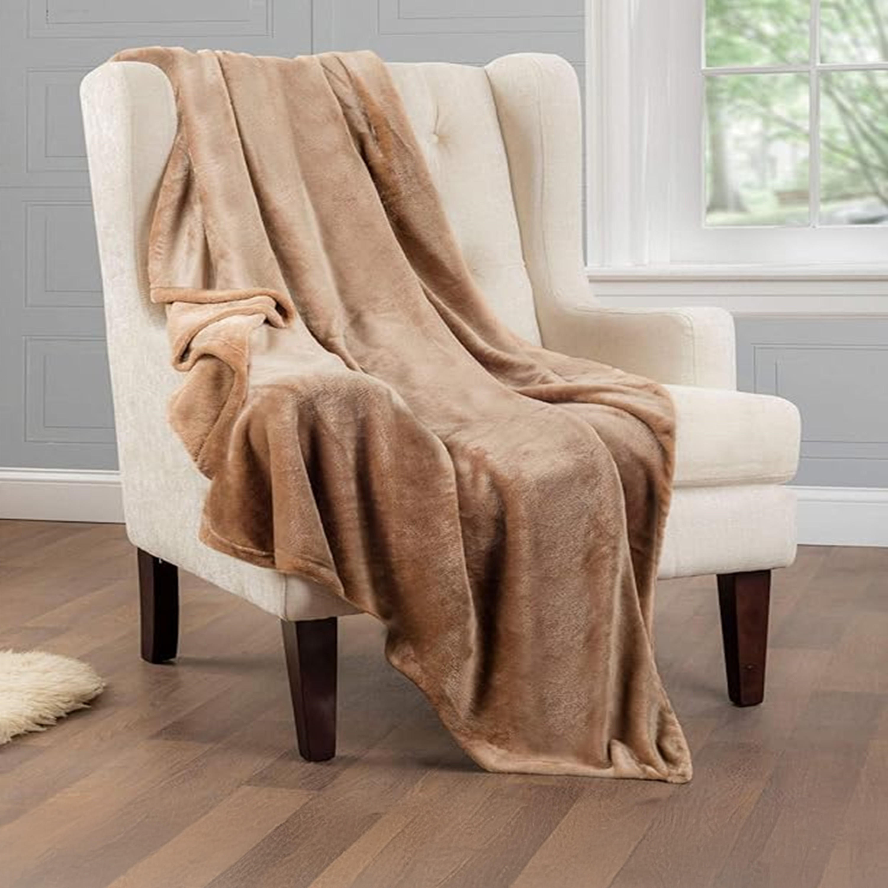 Karleen Decor Solid Flannel Blanket - 220x240 cm-household-bedding-blankets-image-1