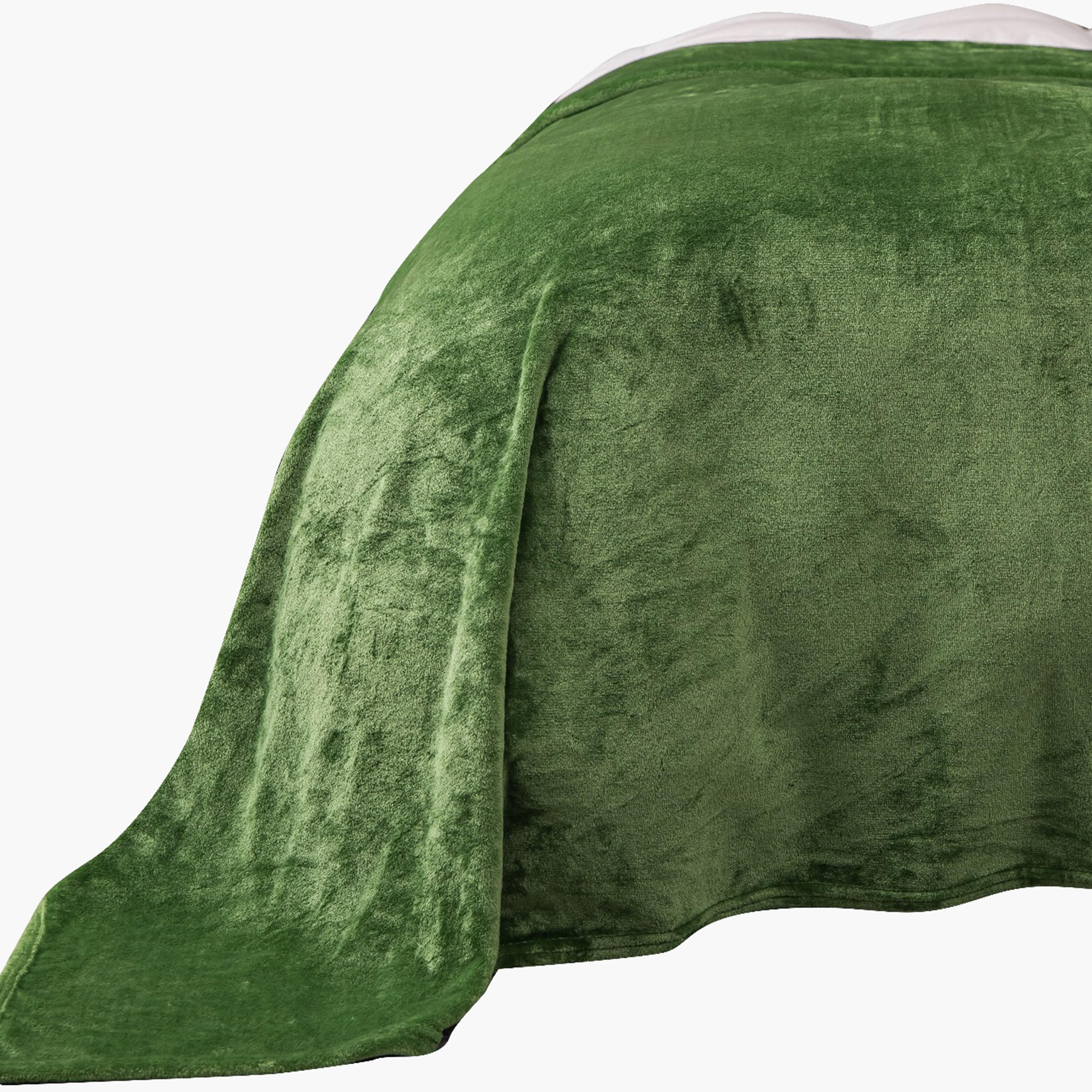 Karleen Decor Solid Flannel Blanket - 220x240 cm-household-bedding-blankets-image-2