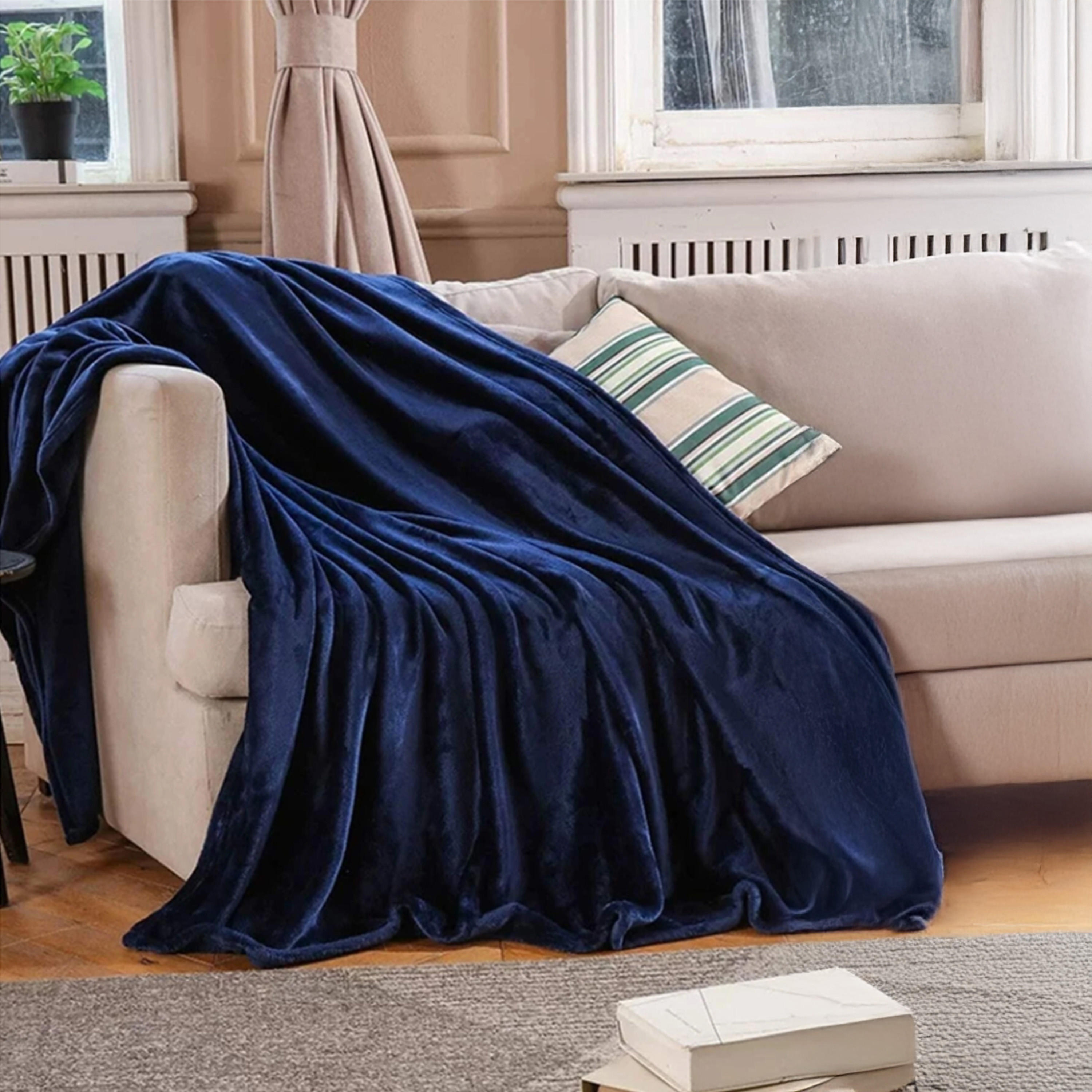 Karleen Decor Solid Flannel Blanket - 150x200 cms-household-bedding-blankets-image-1