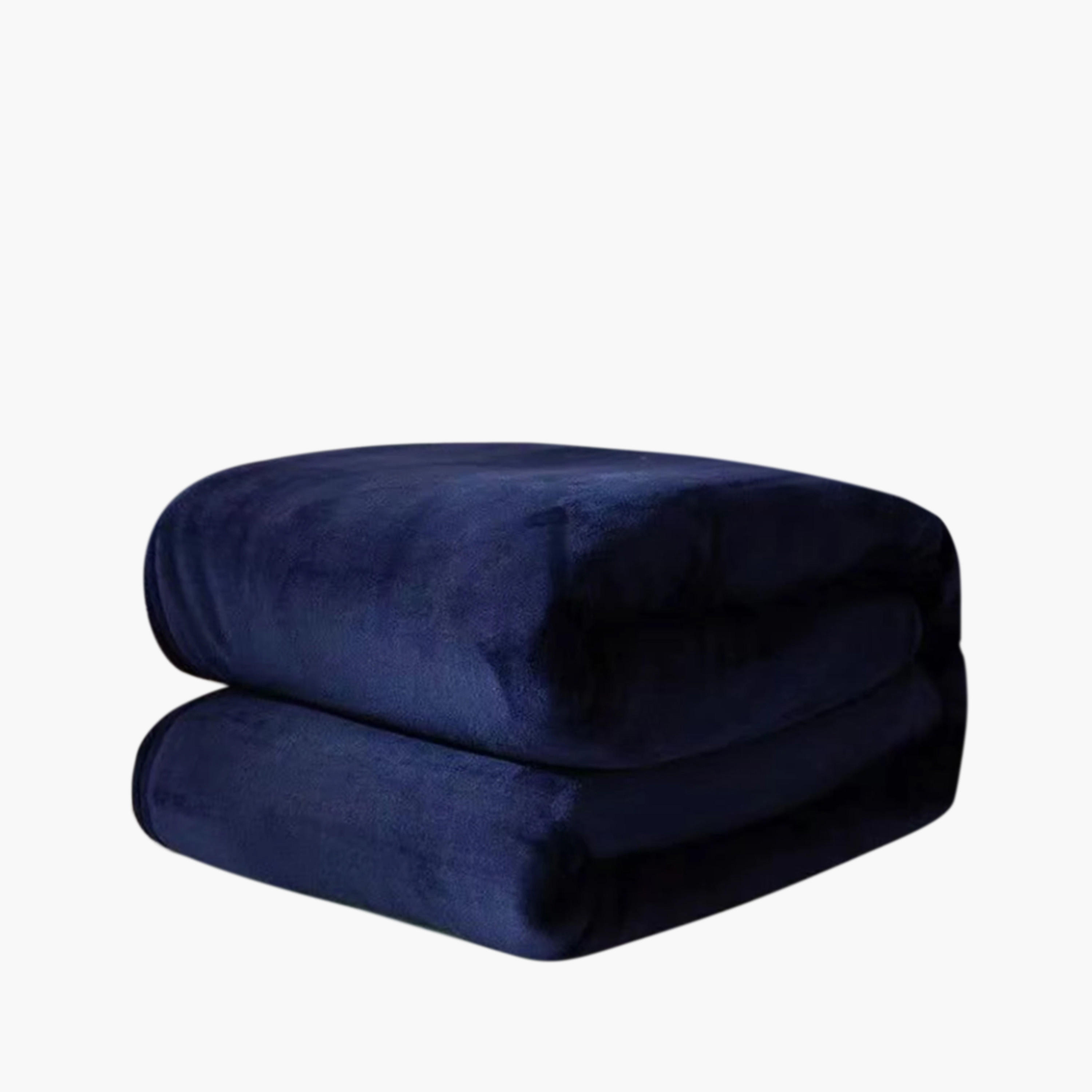 بطانية فلانيل سادة من كارلين ديكور - 200x220 سم-household-bedding-blankets-image-3