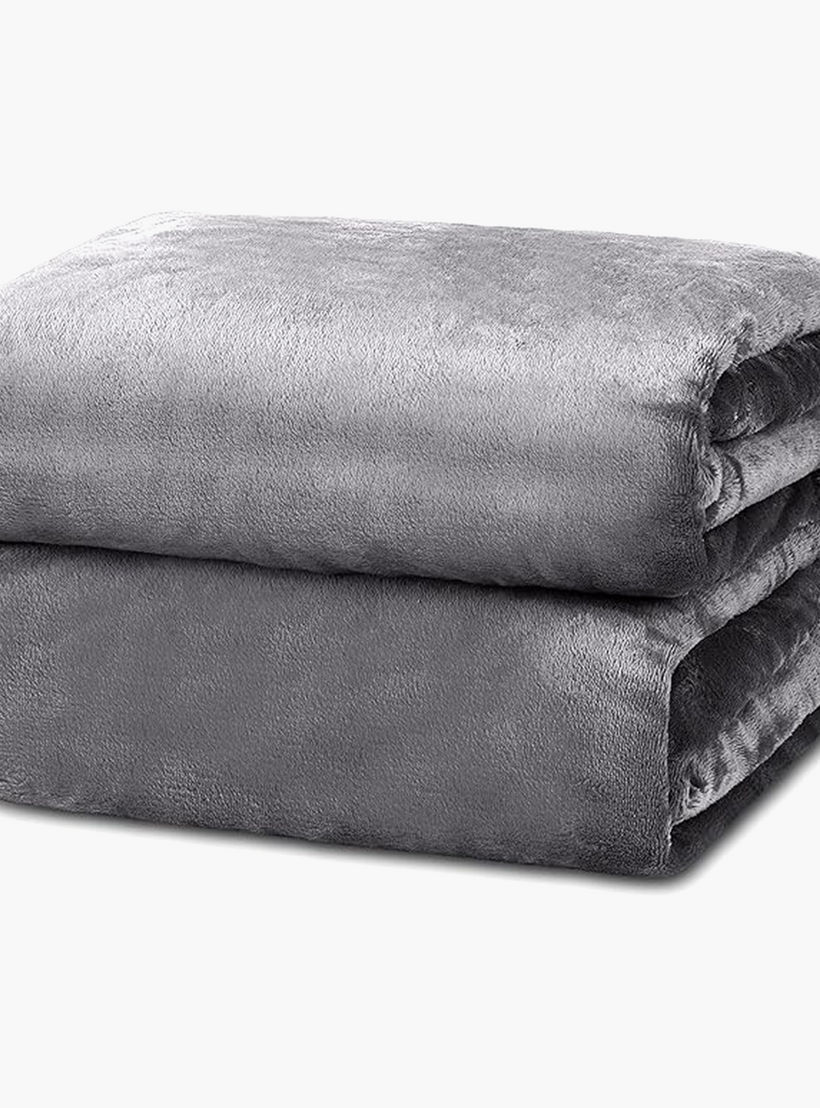 بطانية فلانيل سادة من كارلين ديكور - 200x220 سم-household-bedding-blankets-image-3