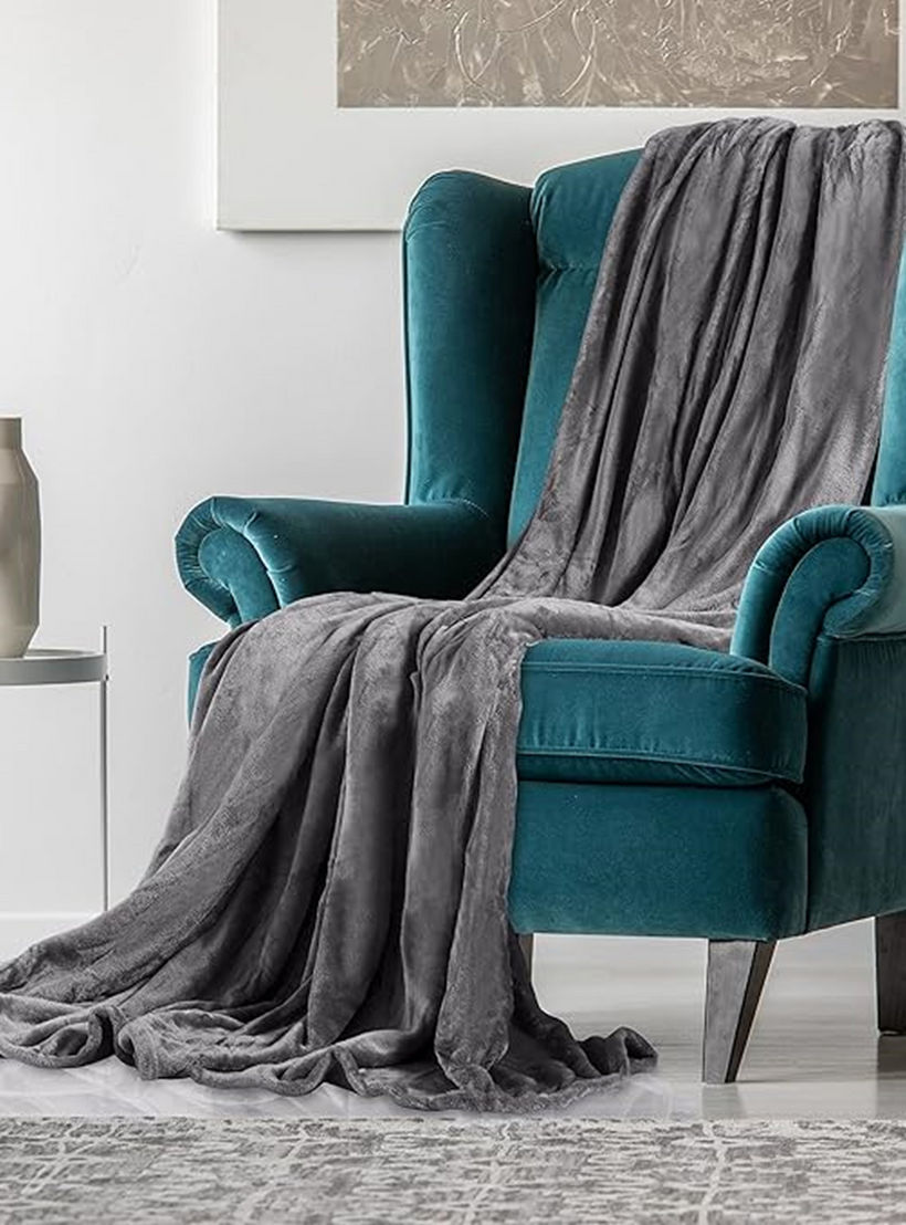 بطانية فلانيل سادة من كارلين ديكور - 200x220 سم-household-bedding-blankets-image-6