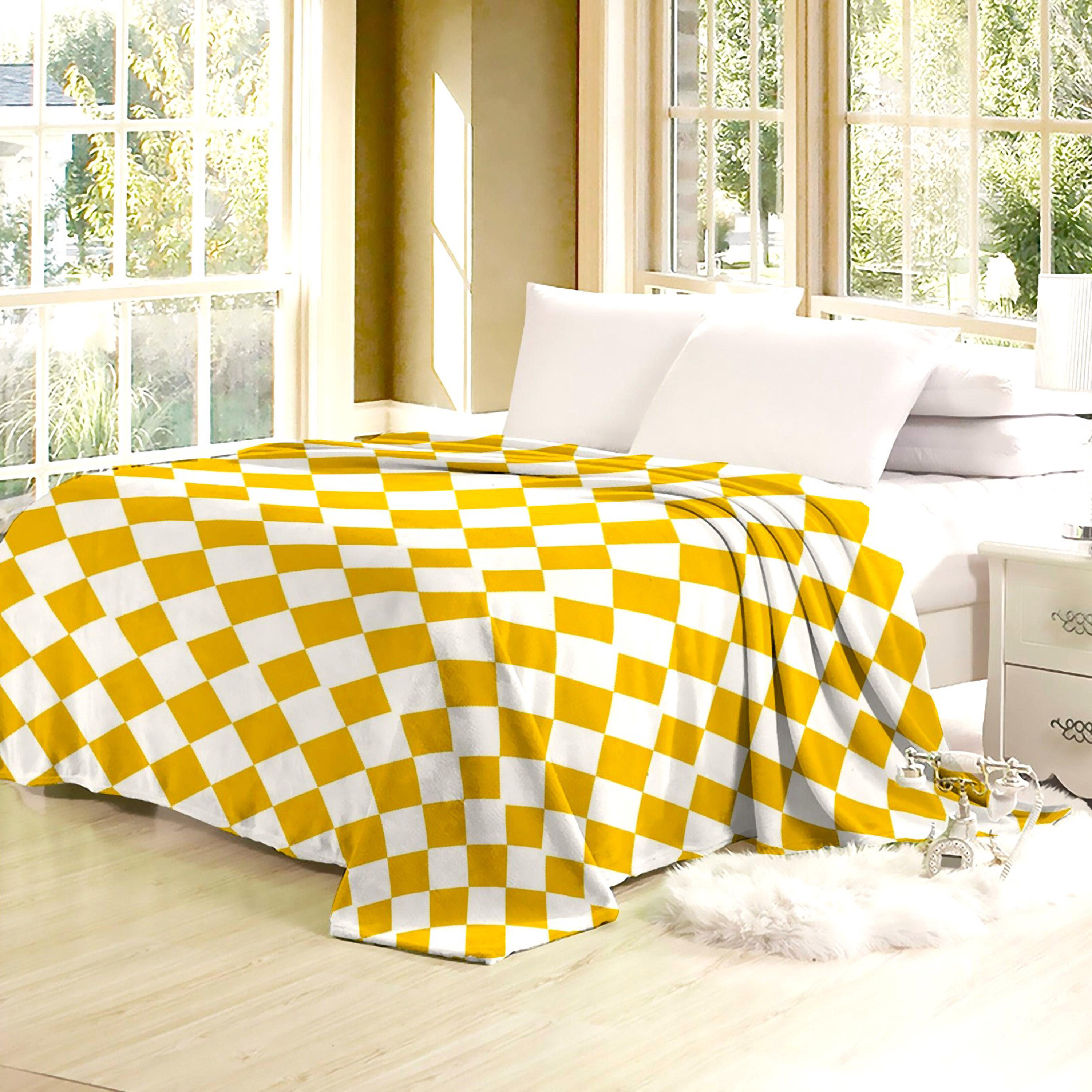 بطانية فلانيل حرير ناعم من كارلين ديكور - 220x240 سم-household-bedding-blankets-image-1