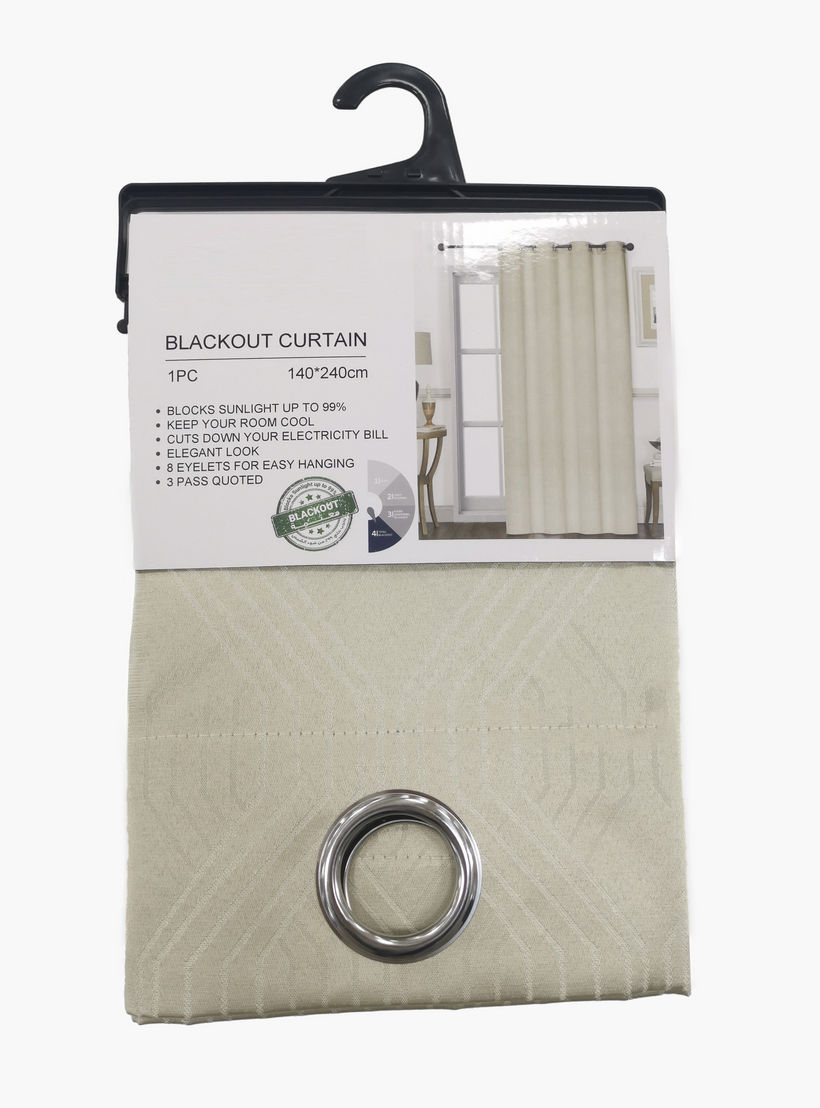 ستارة تعتيم جاكار بارزة الملمس - 140×240 سم-household-windows-curtains-image-2