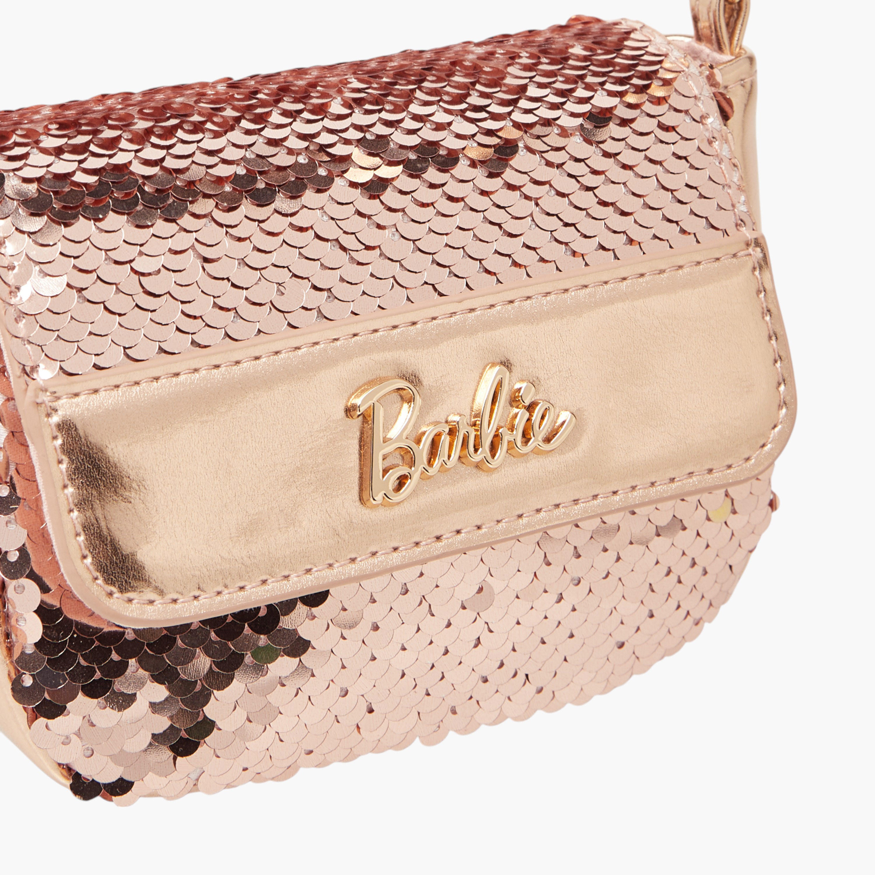 Barbie All-Over Embellished Crossbody Bag with Button Closure-girls-accessories-bags-image-4