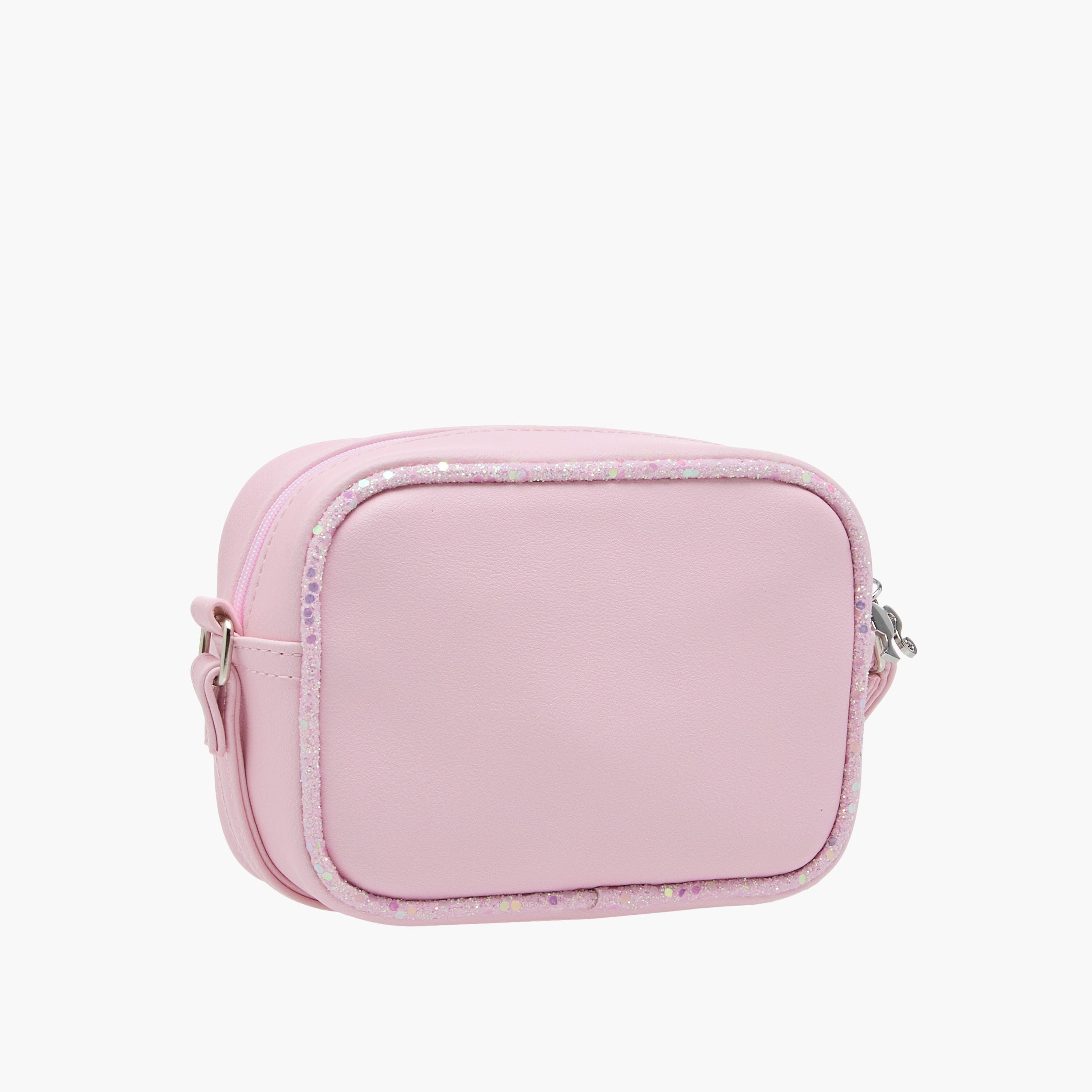 Barbie Applique Detail Crossbody Bag with Zip Closure and Adjustable Strap-girls-accessories-bags-image-3