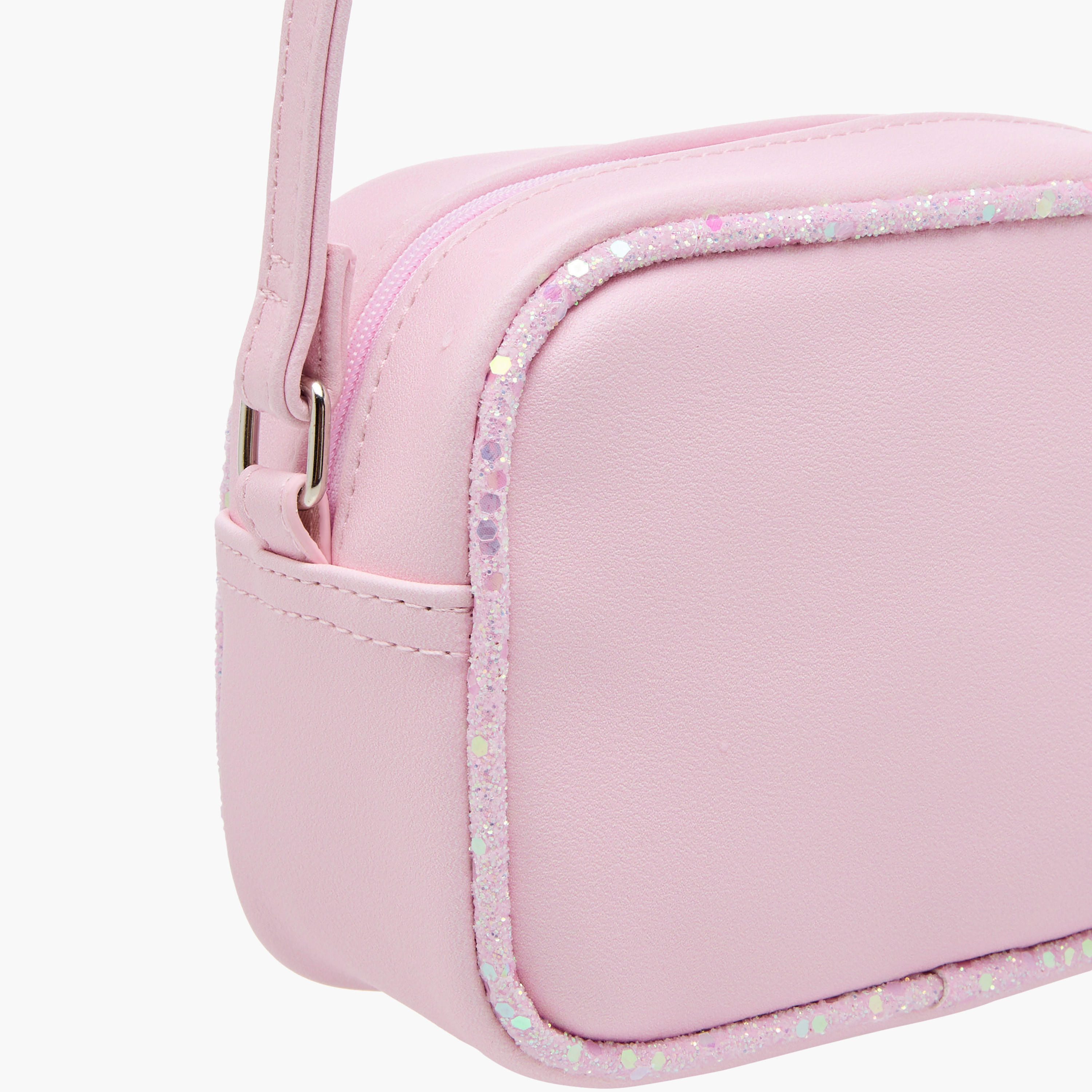 Barbie Applique Detail Crossbody Bag with Zip Closure and Adjustable Strap-girls-accessories-bags-image-5