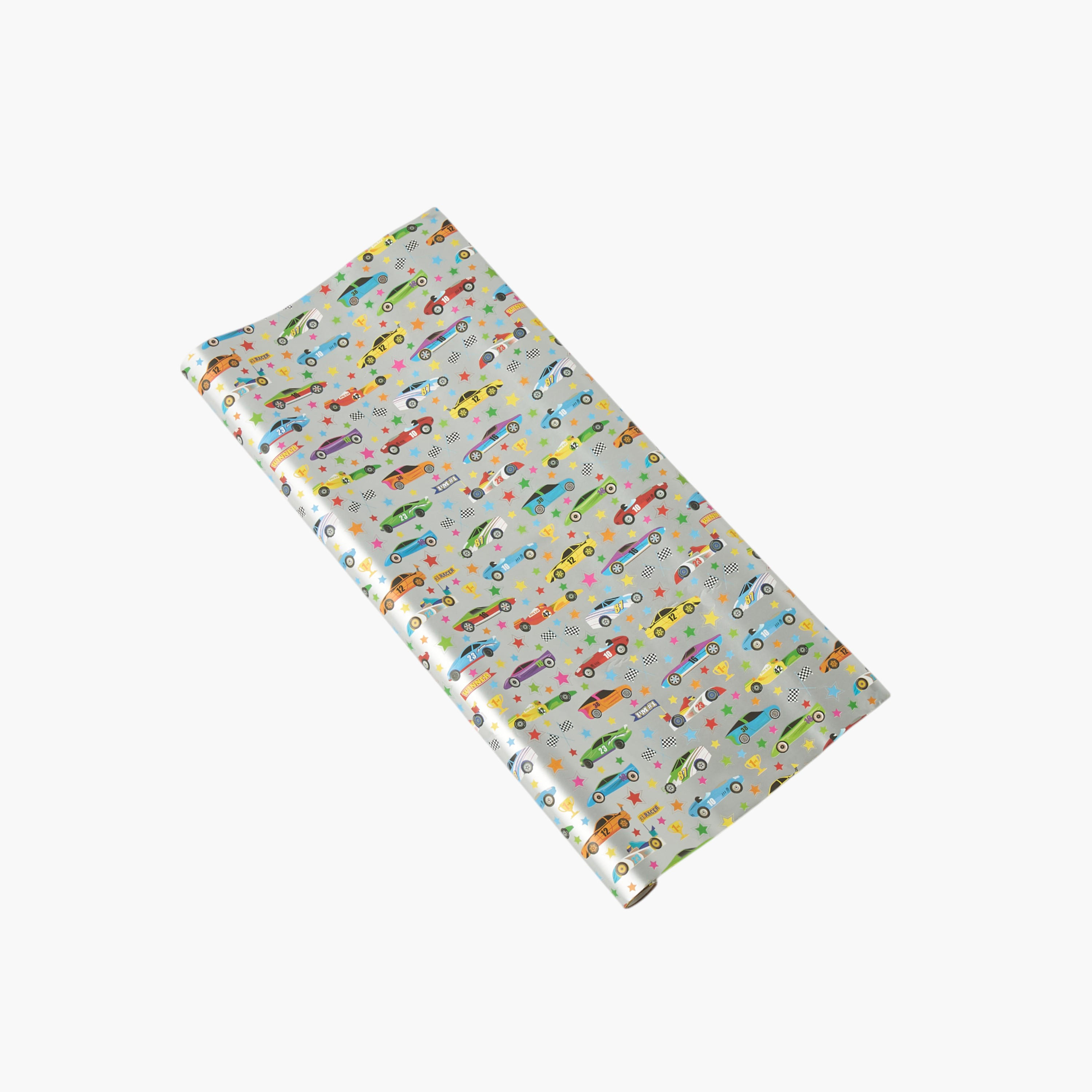 Sports Car Print Gift Wrap - 70x2 cms-household-decor-decorativeobjectsandsculptures-image-1