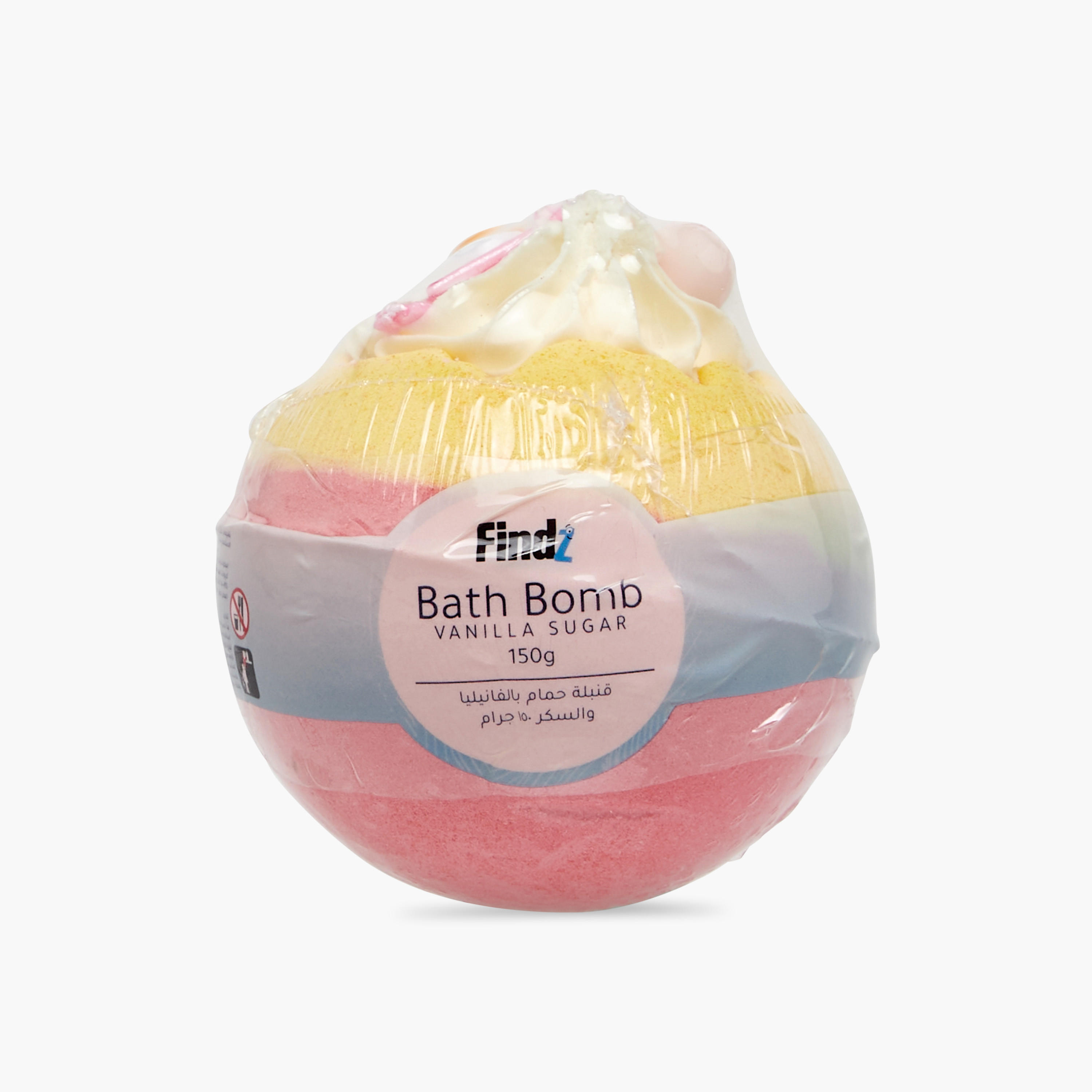 Findz Vanilla Sugar Bath Bomb - 150 gms-beautyandpersonalcare-bathandbody-bathandshower-bathsalts-image-1