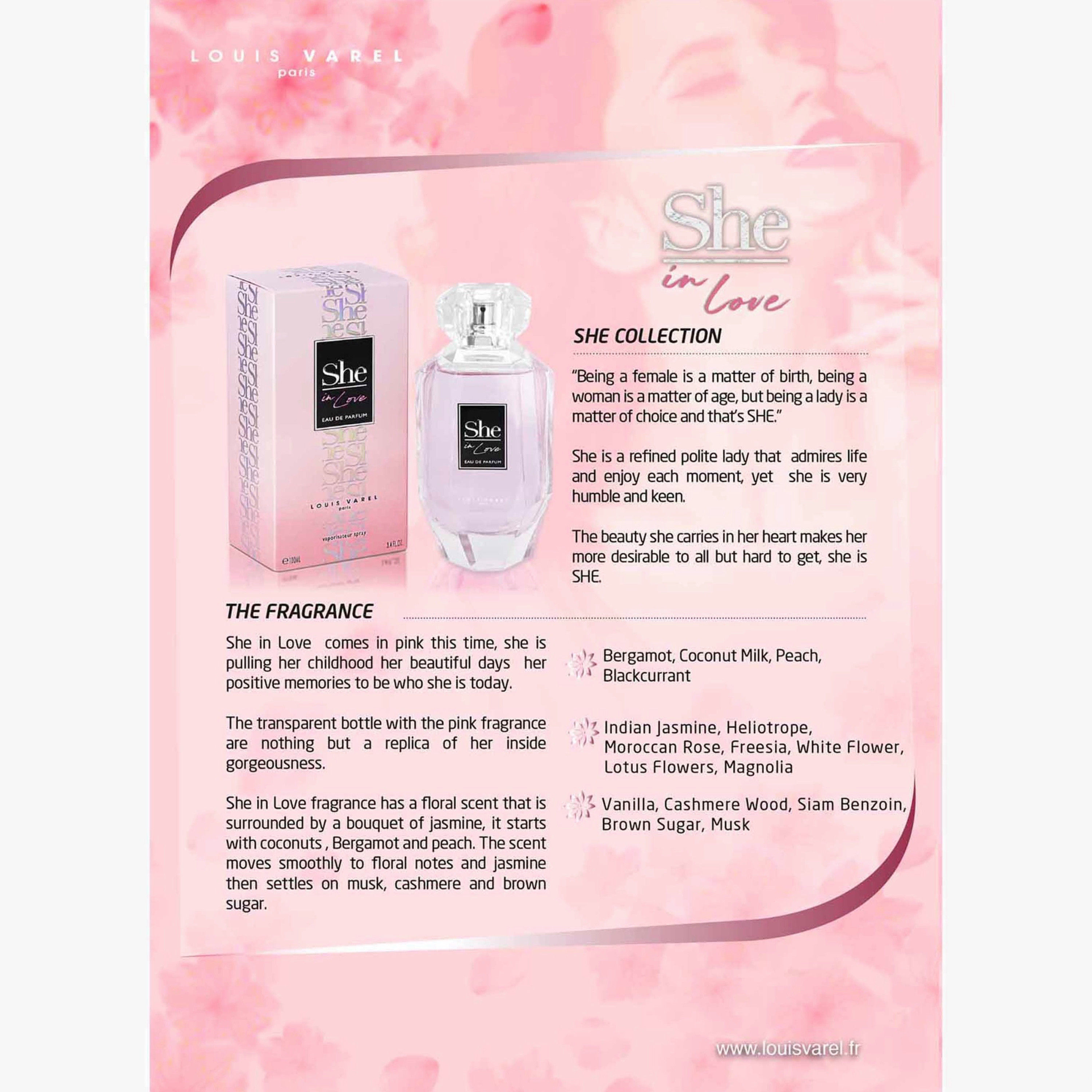 Louis Varel She In Love Eau De Parfum for Women - 100 ml-beautyandpersonalcare-fragrance-women-image-2