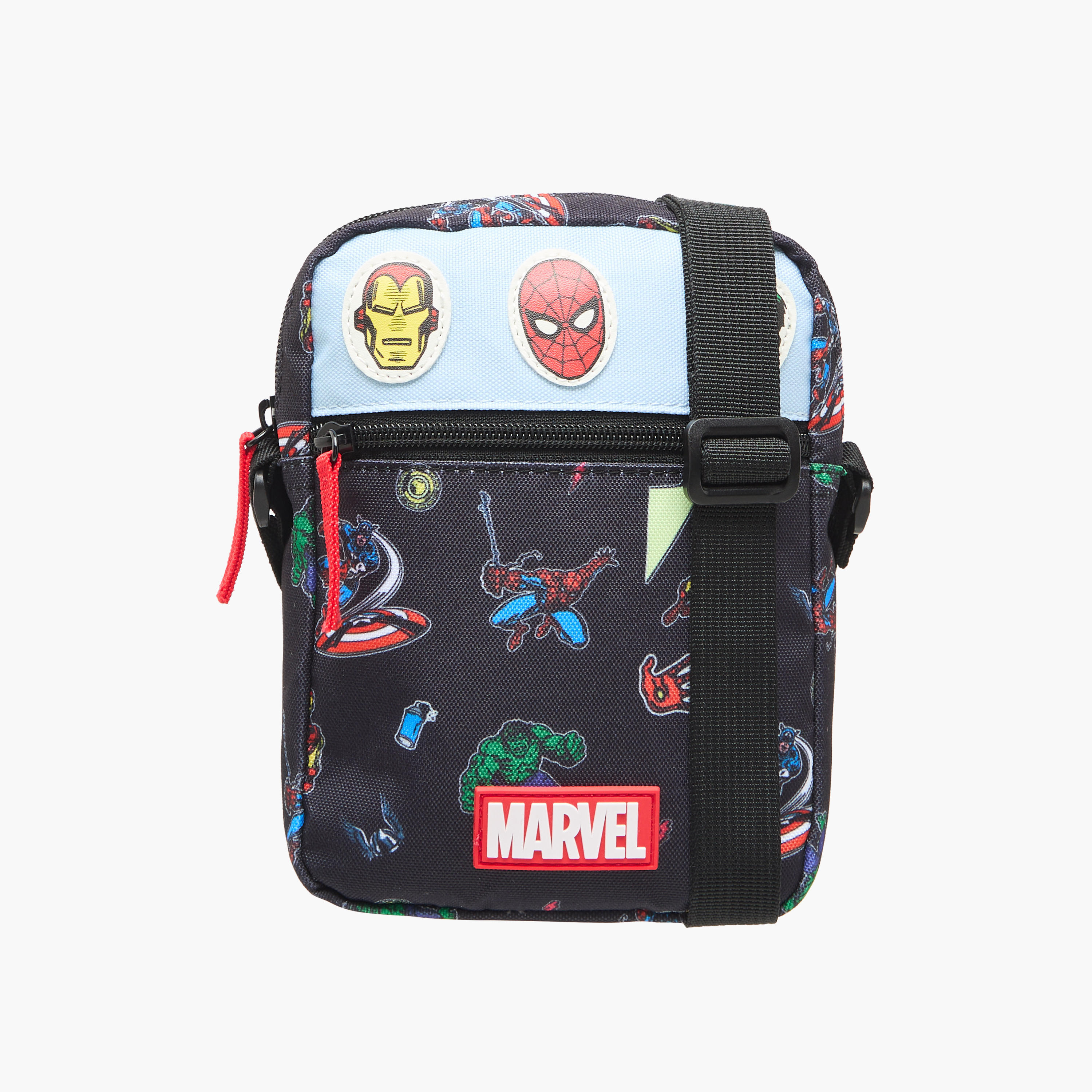 Marvel Printed Crossbody Bag with Adjustable Strap and Zip Closure-boys-accessories-bagsandbackpacks-image-1