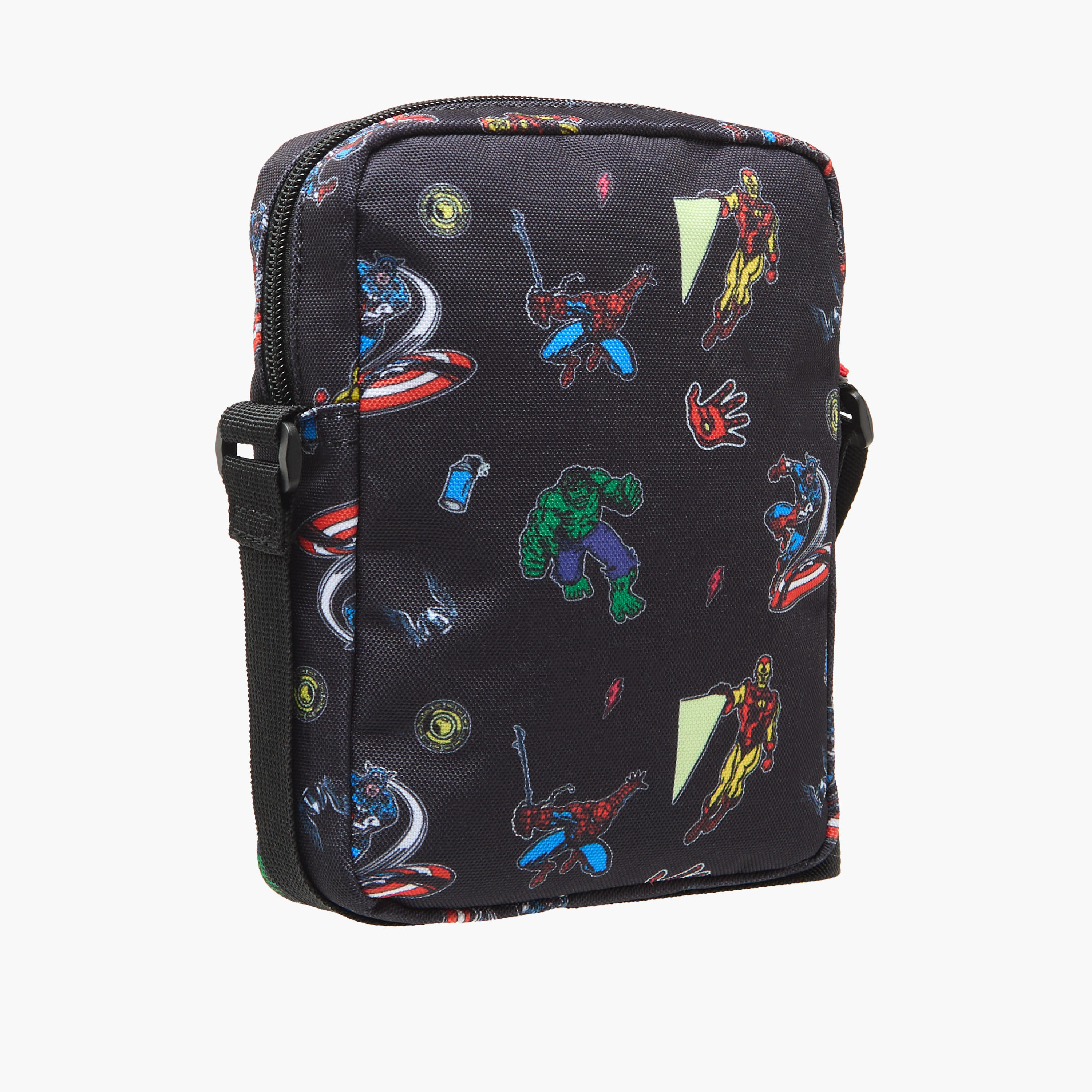 Marvel Printed Crossbody Bag with Adjustable Strap and Zip Closure-boys-accessories-bagsandbackpacks-image-3