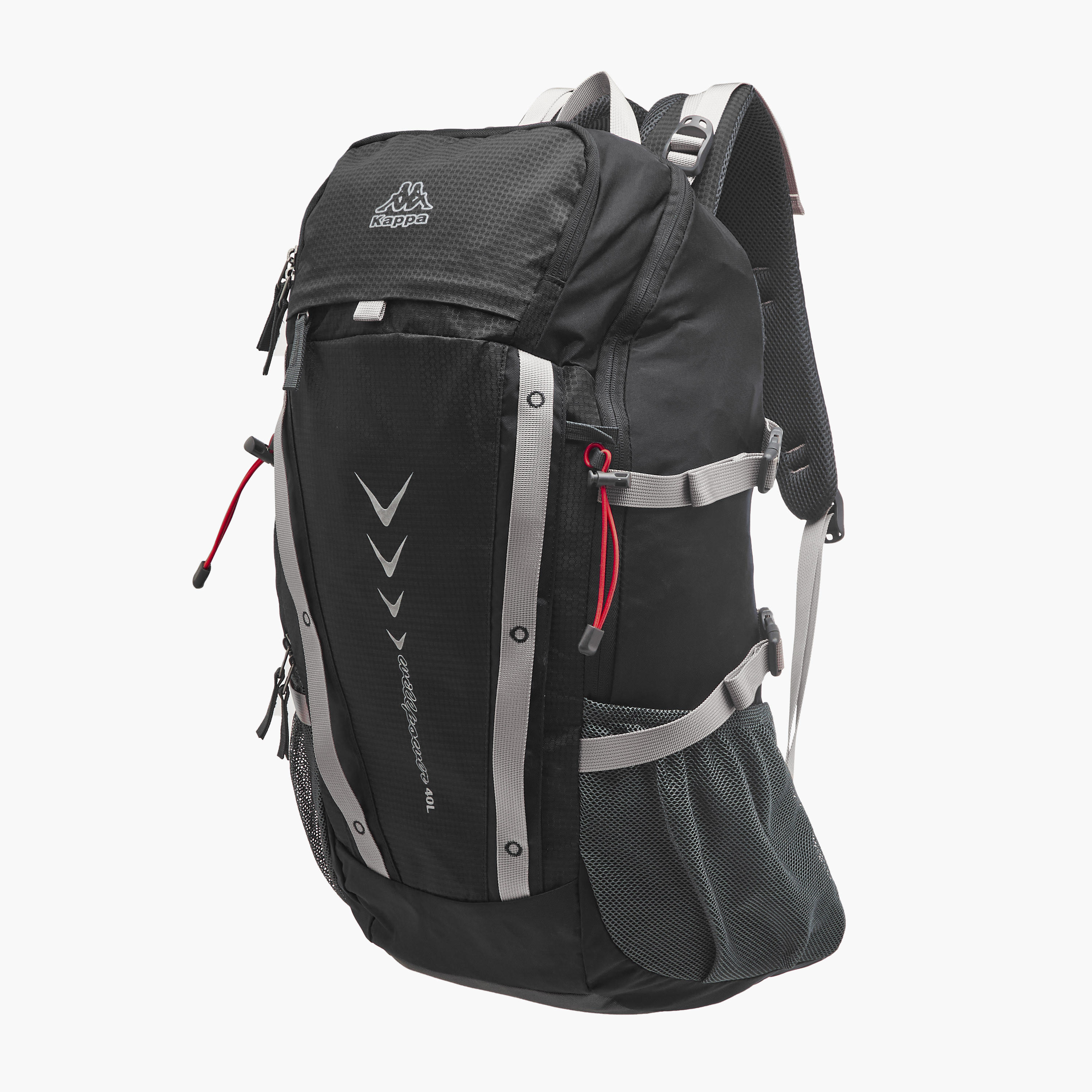 Kappa Logo Print Backpack with Zip Closure and Adjustable Strap - 34x54x16 cm-men-bags-image-2
