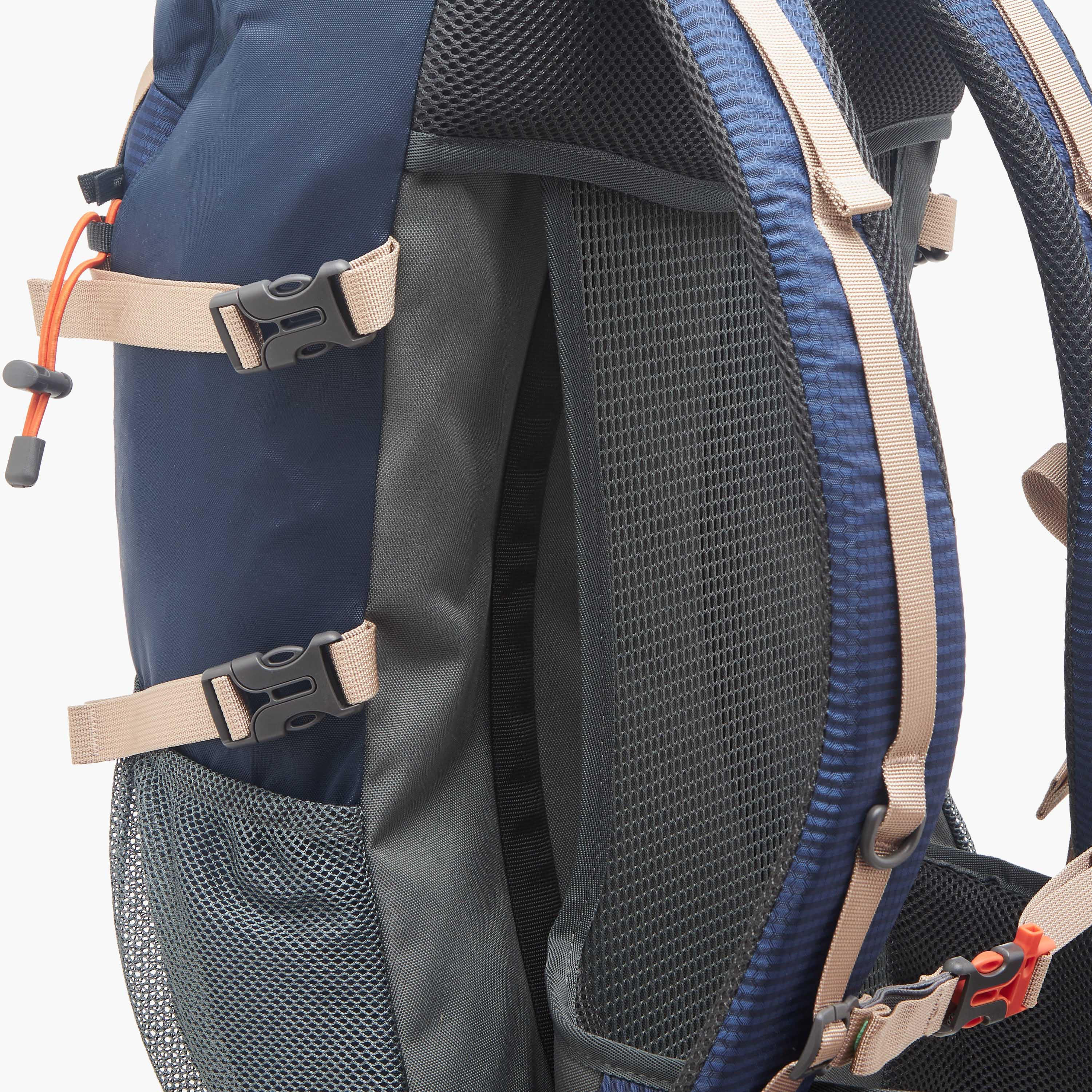 Kappa Logo Print Backpack with Zip Closure and Adjustable Strap - 34x54x16 cm-men-bags-image-9