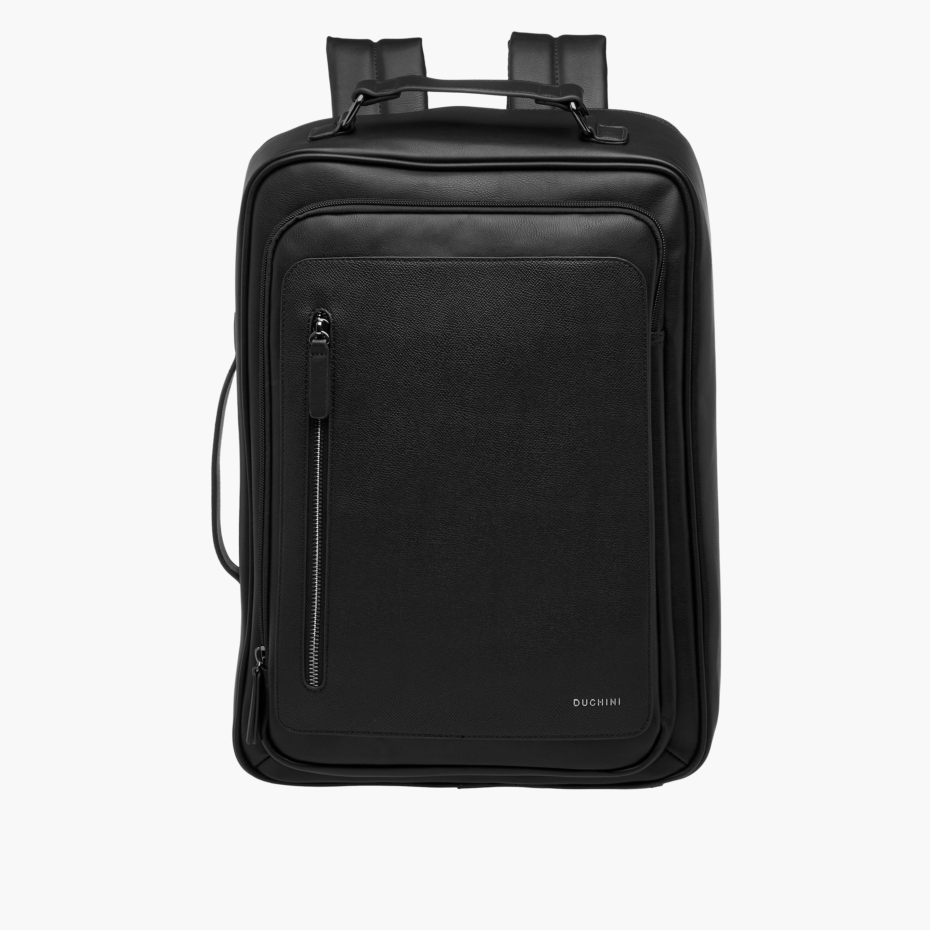 Duchini Solid Backpack with Zip Closure and Adjustable Shoulder Straps-men-bags-image-1