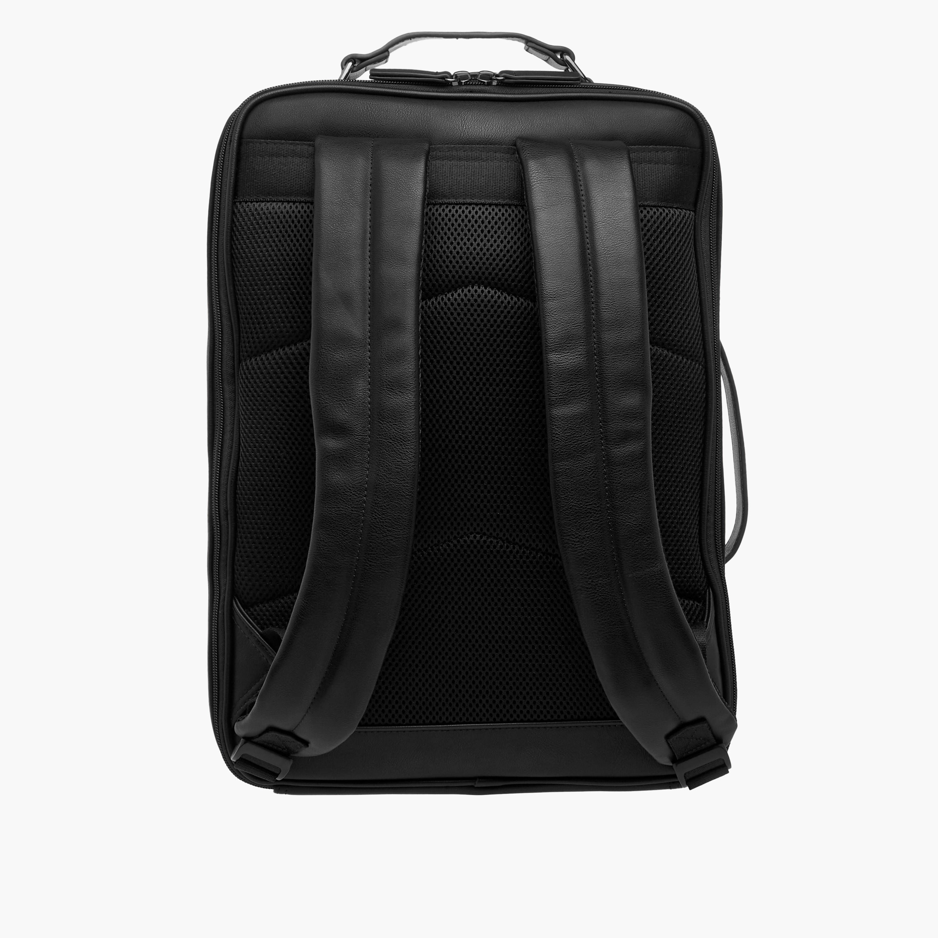 Duchini Solid Backpack with Zip Closure and Adjustable Shoulder Straps-men-bags-image-3