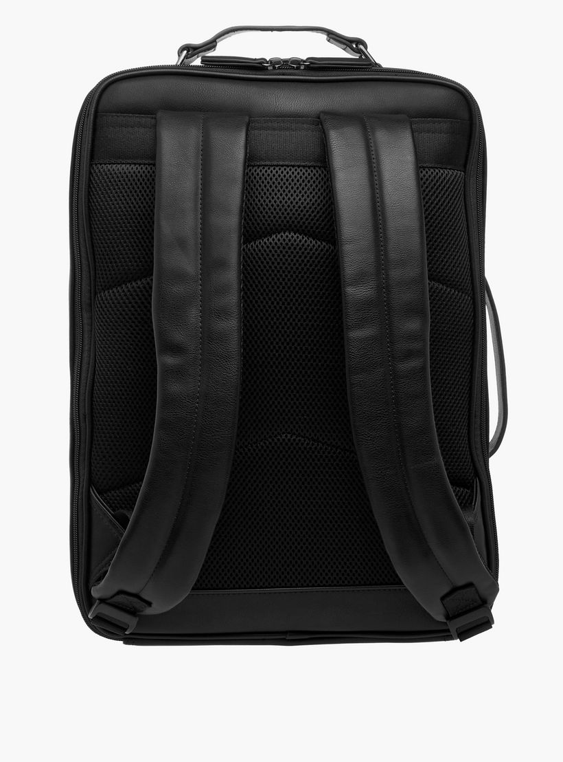 Duchini Solid Backpack with Zip Closure and Adjustable Shoulder Straps-men-bags-image-3