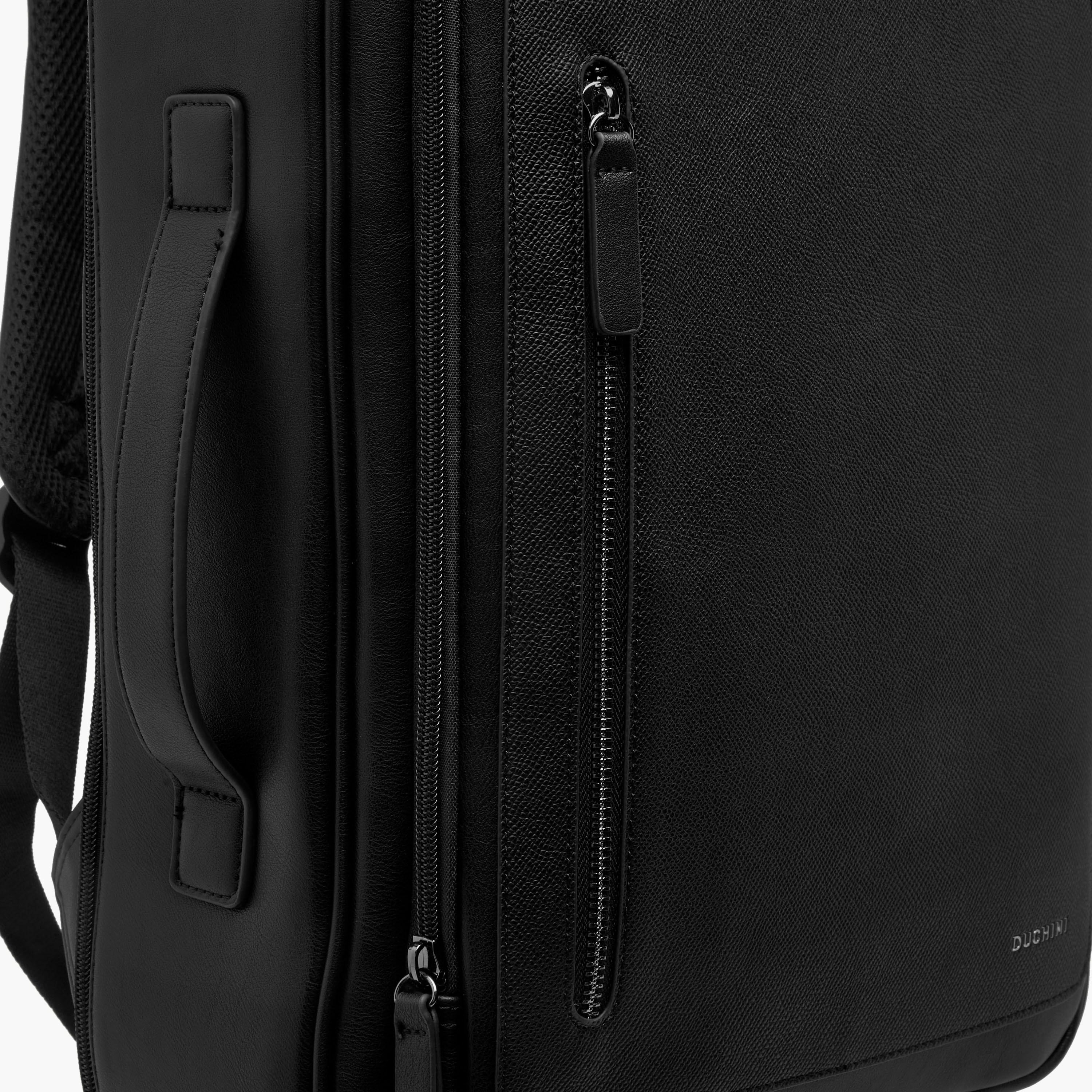 Duchini Solid Backpack with Zip Closure and Adjustable Shoulder Straps-men-bags-image-5