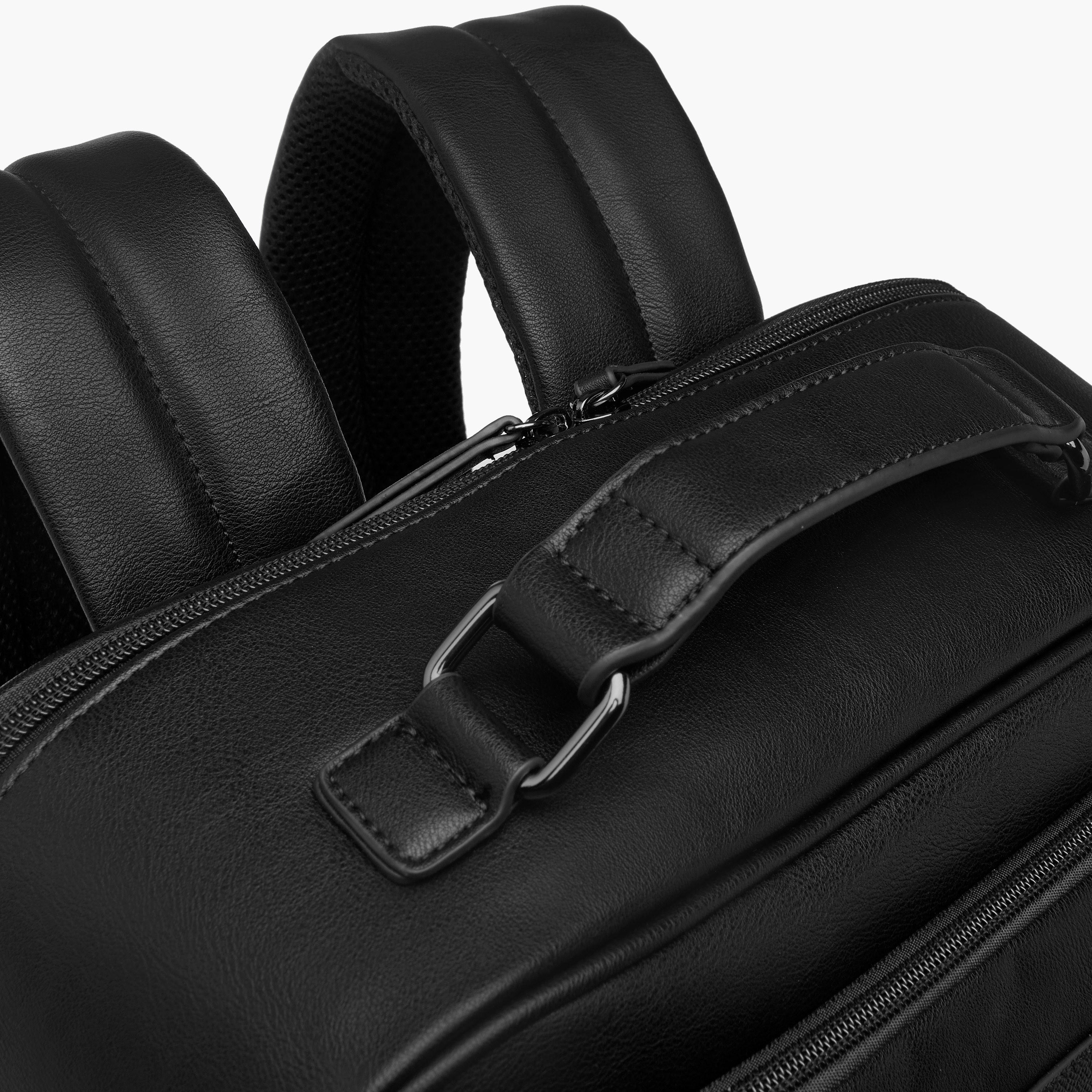 Duchini Solid Backpack with Zip Closure and Adjustable Shoulder Straps-men-bags-image-6