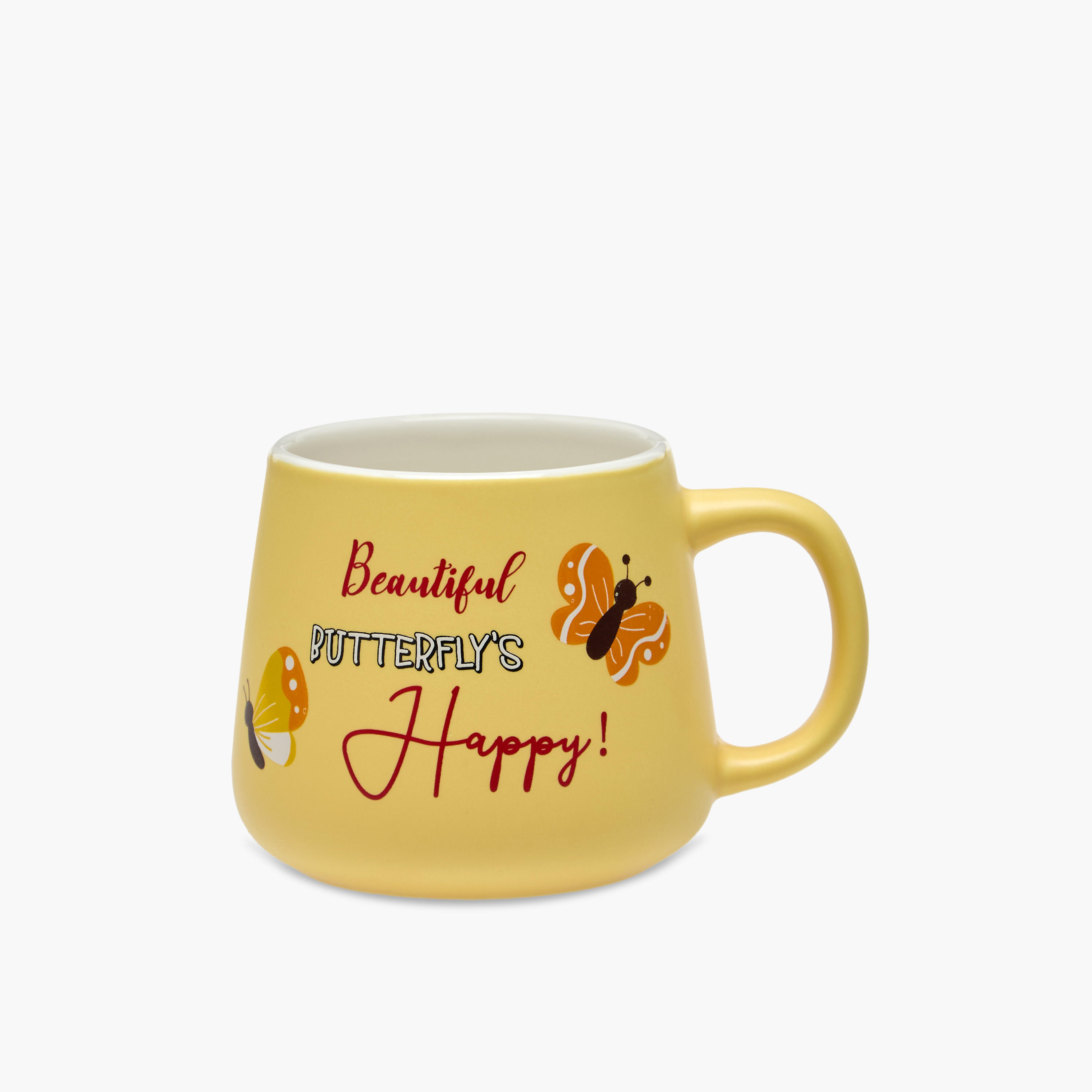 Butterfly Graphic Print Ceramic Mug - 450 ml-household-dining-teaandcoffee-mugsandcups-image-1