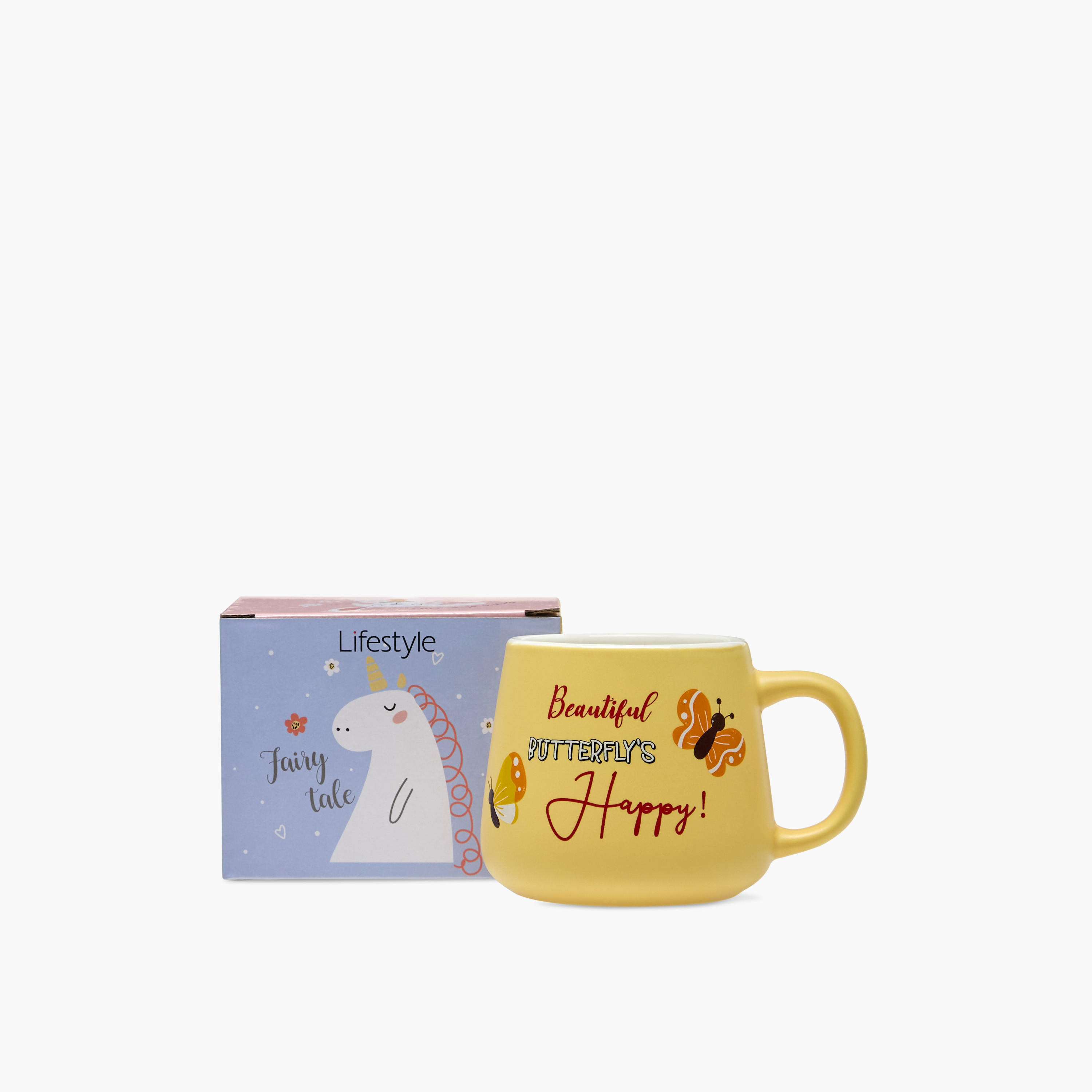 Butterfly Graphic Print Ceramic Mug - 450 ml-household-dining-teaandcoffee-mugsandcups-image-5