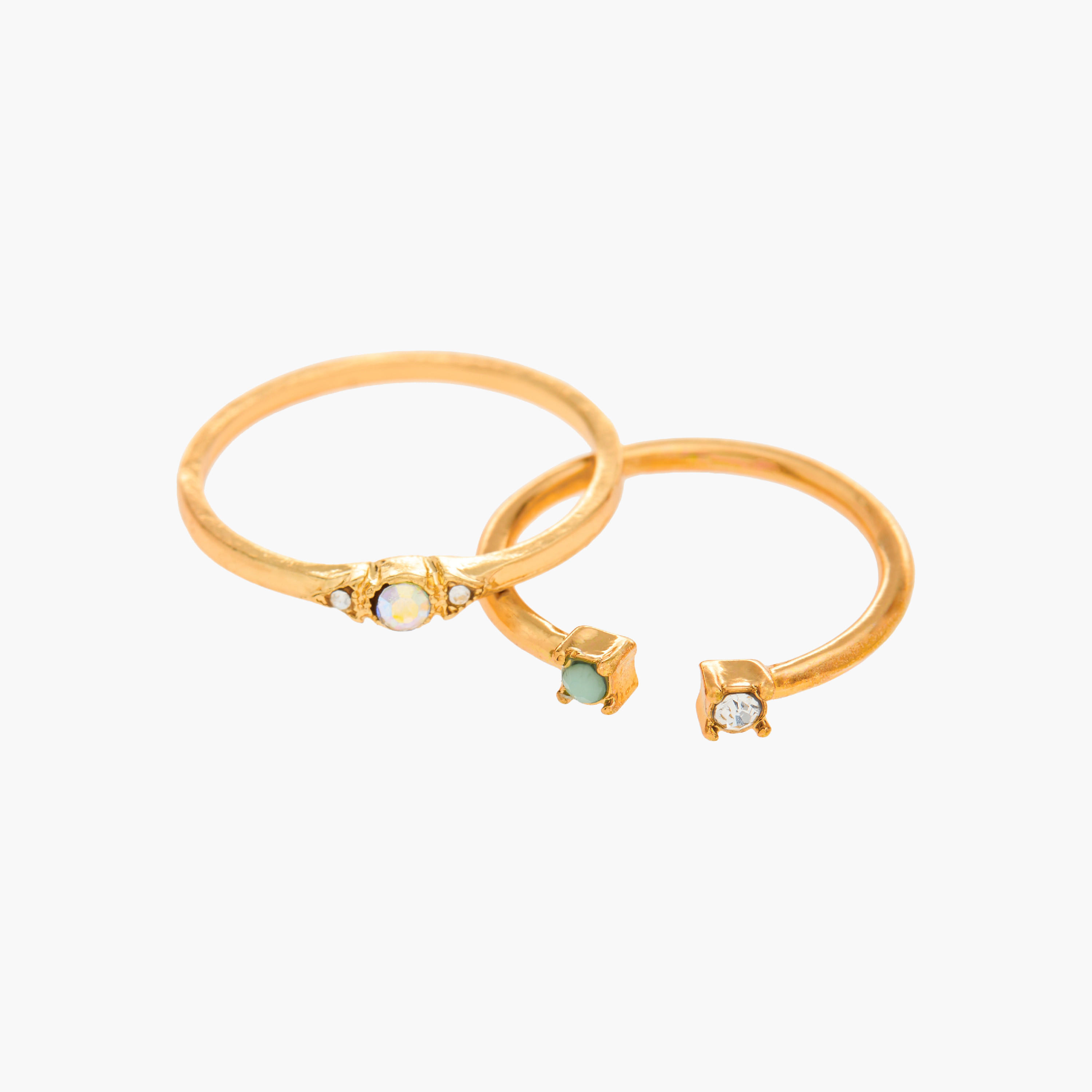 طقم خواتم معدنية متنوعة 7 قطع - مقاس L-XL-women-watchesandjewellery-jewellery-rings-image-5