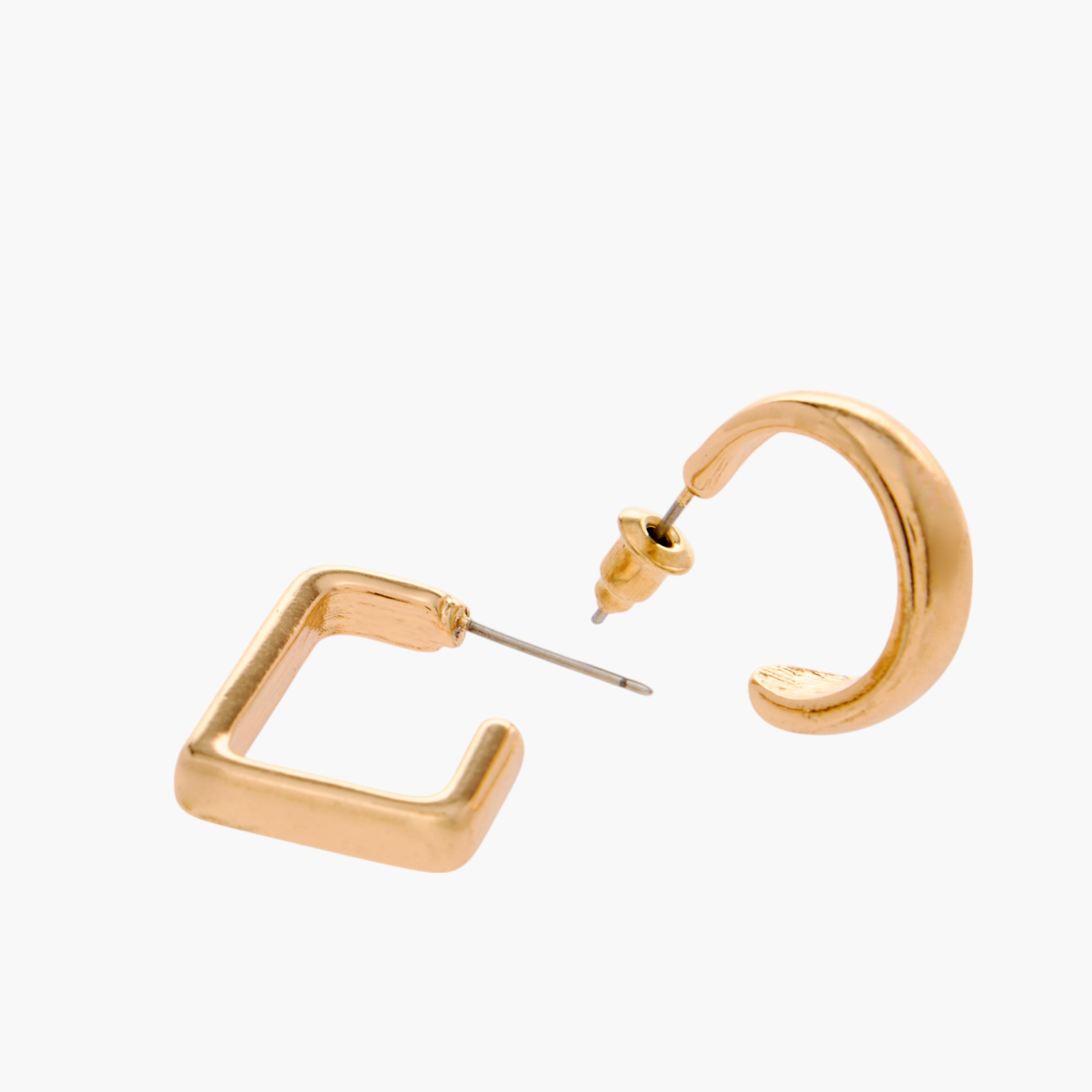 Assorted Metallic Hoop Earrings with Pushback Closure - Set of 3-women-watchesandjewellery-jewellery-earrings-image-6