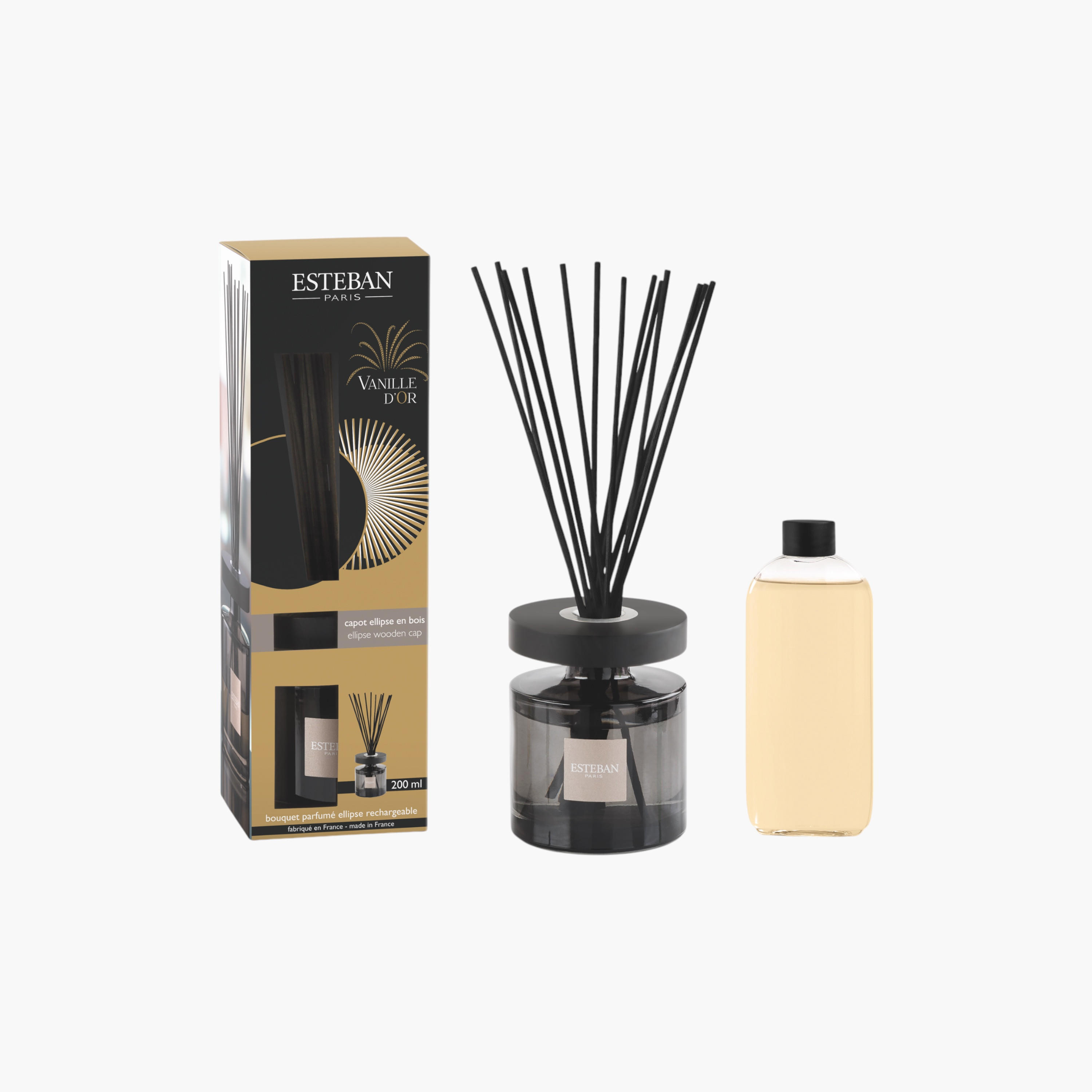 Esteban Refillable Vanille D'Or Fragrance Oil - 200 ml-household-homefragrance-fragranceoilsandessence-image-1