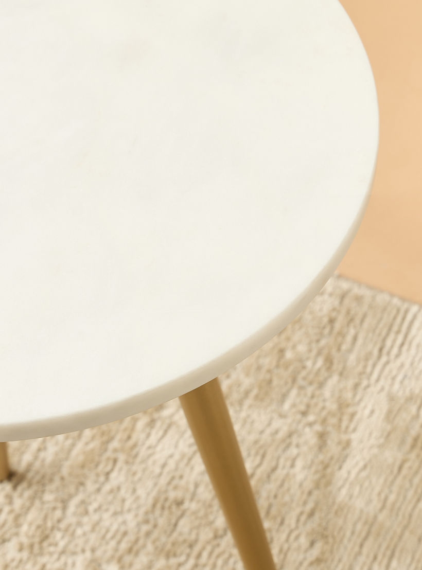 Marble Top Side Table - 38x56 cms-furniture-livingroom-sideandendtables-image-3