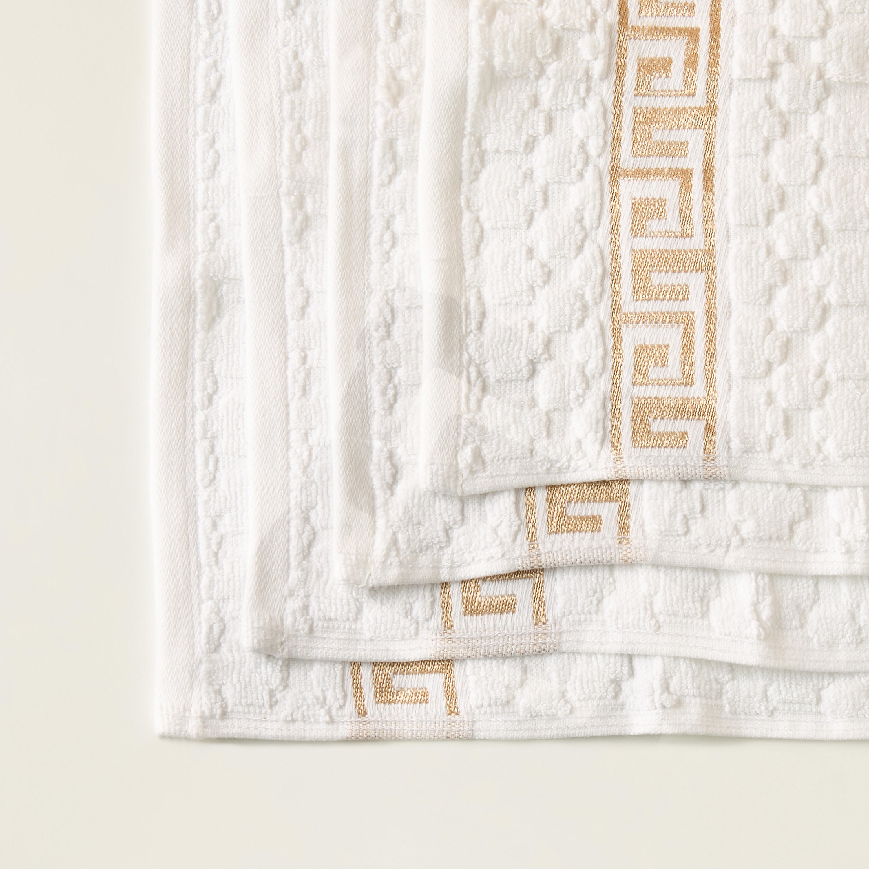 Gia Como 4-Piece Textured Face Towel Set - 30x30 cms-household-bathandlaundry-bathlinen-towels-image-3